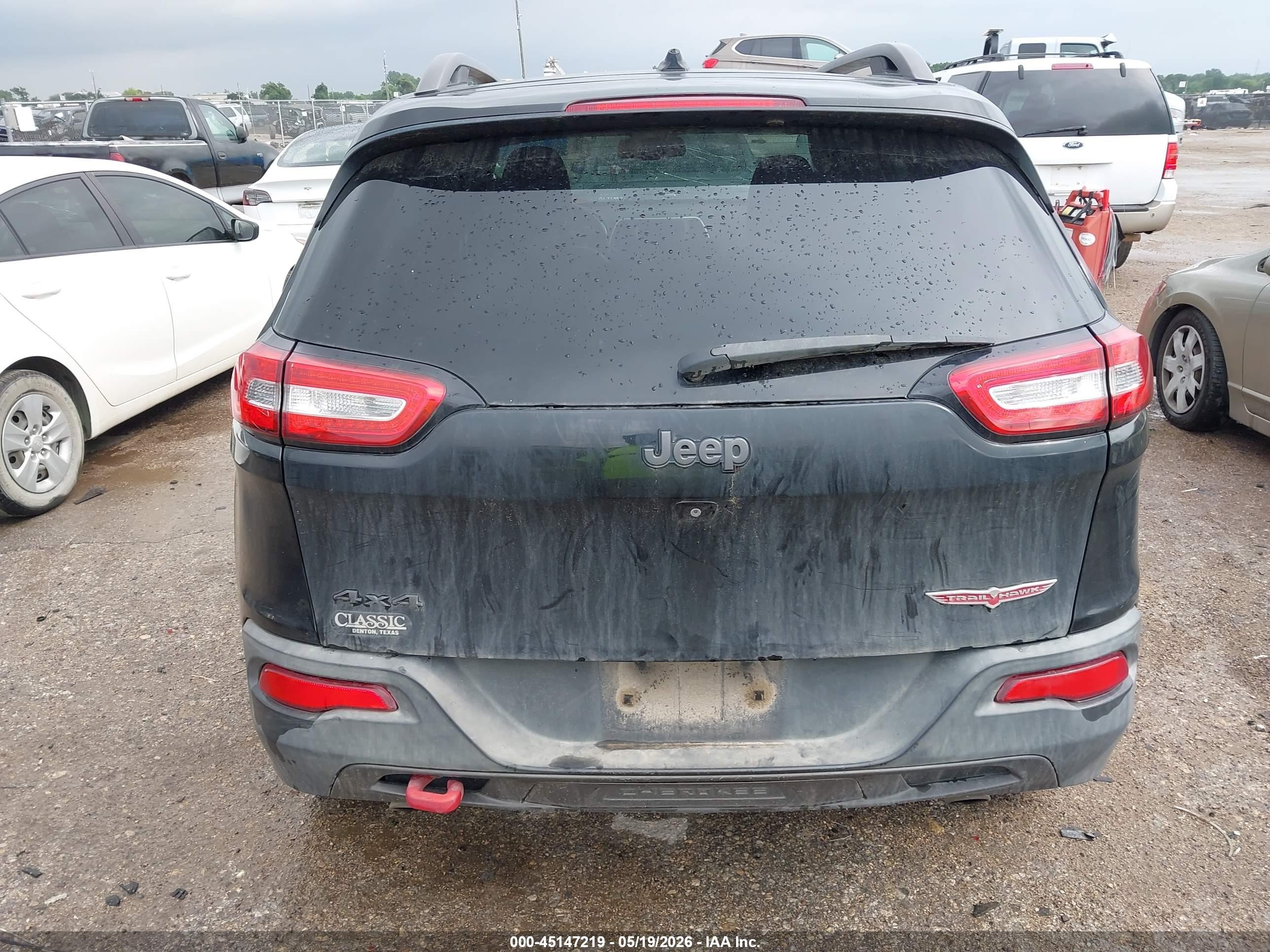 2015 Jeep Cherokee Trailhawk Black vin: 1C4PJMBS3FW571019