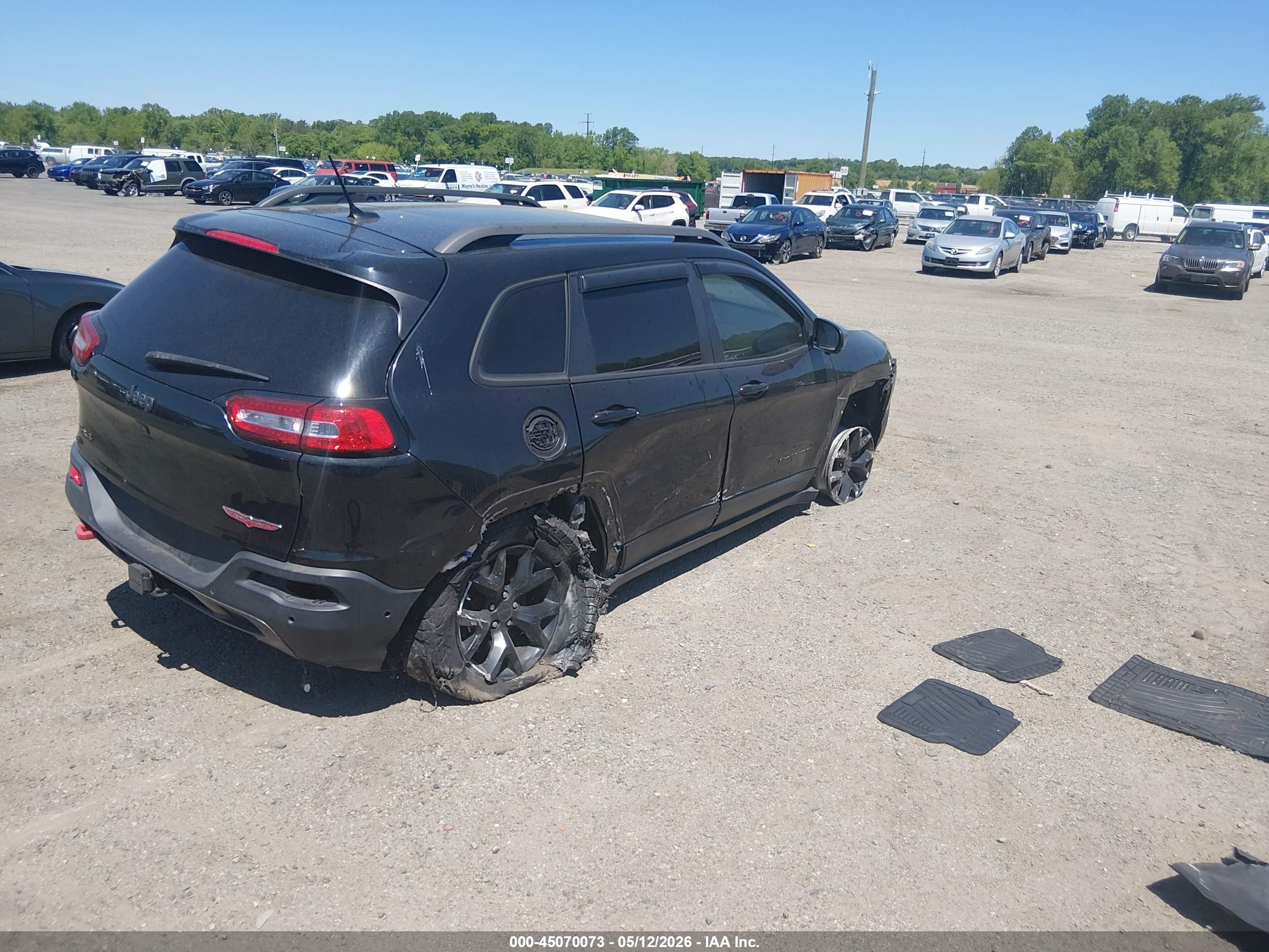 2015 Jeep Cherokee Trailhawk Black vin: 1C4PJMBS3FW633678