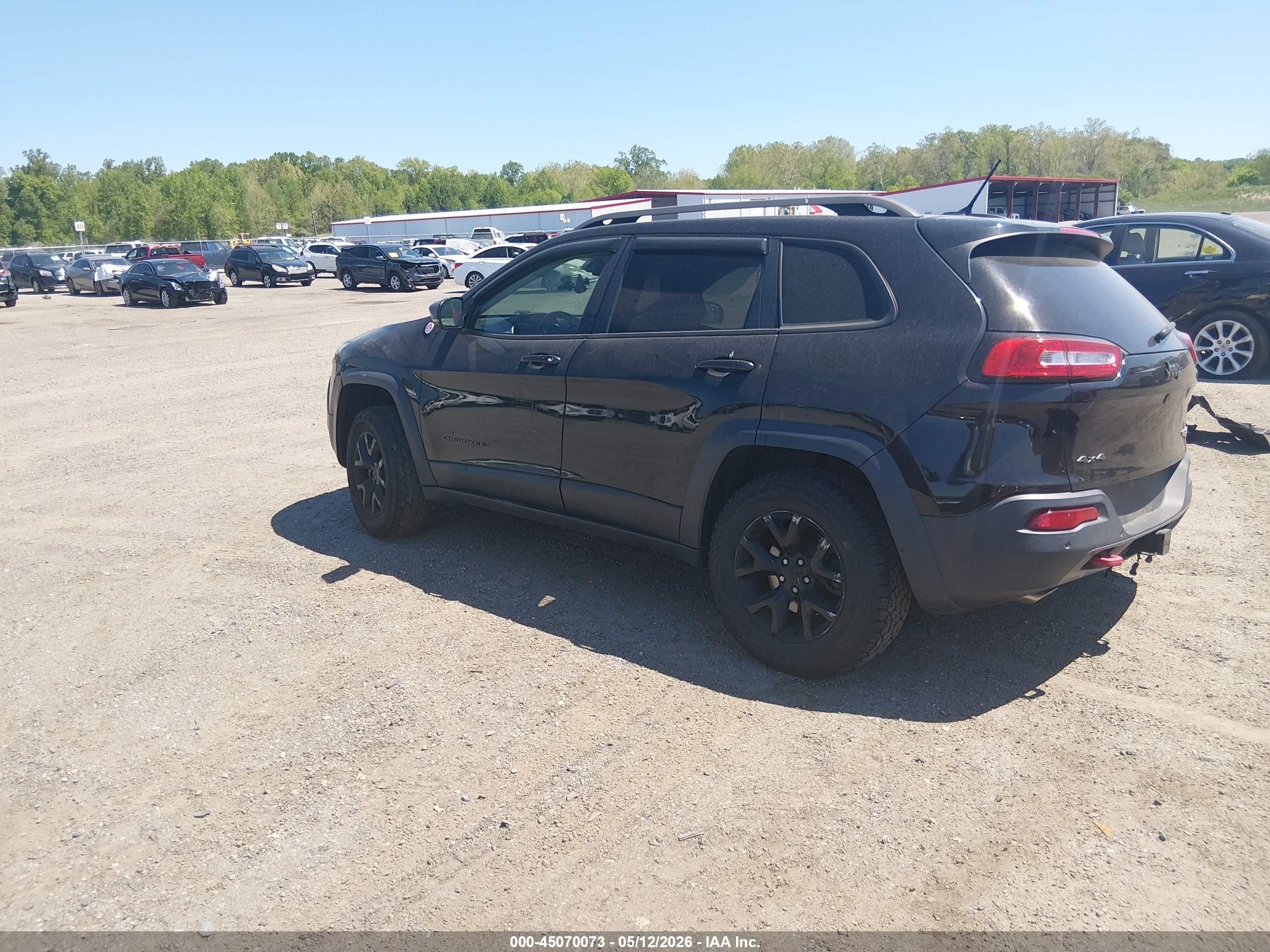 2015 Jeep Cherokee Trailhawk Black vin: 1C4PJMBS3FW633678
