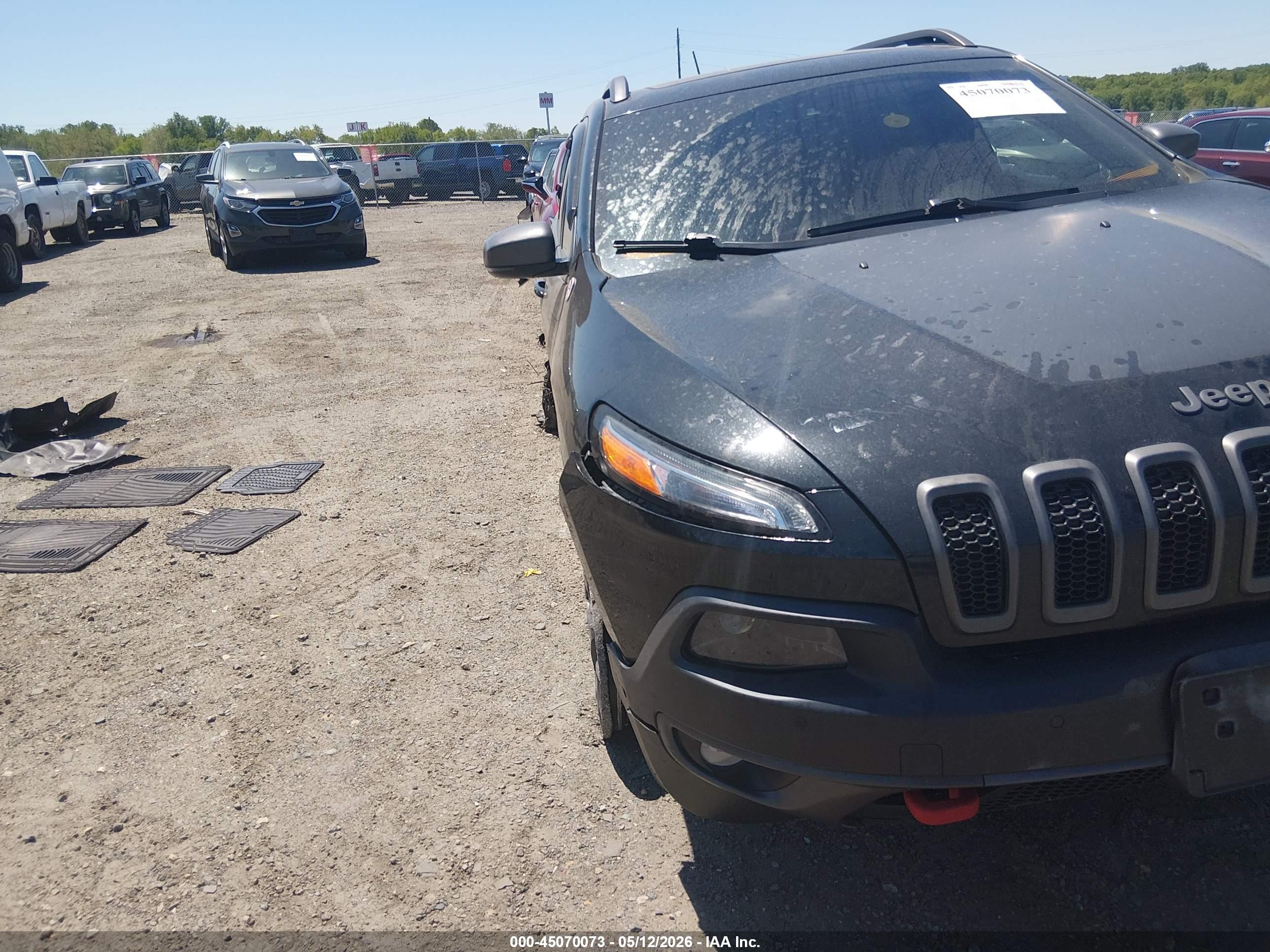 2015 Jeep Cherokee Trailhawk Black vin: 1C4PJMBS3FW633678