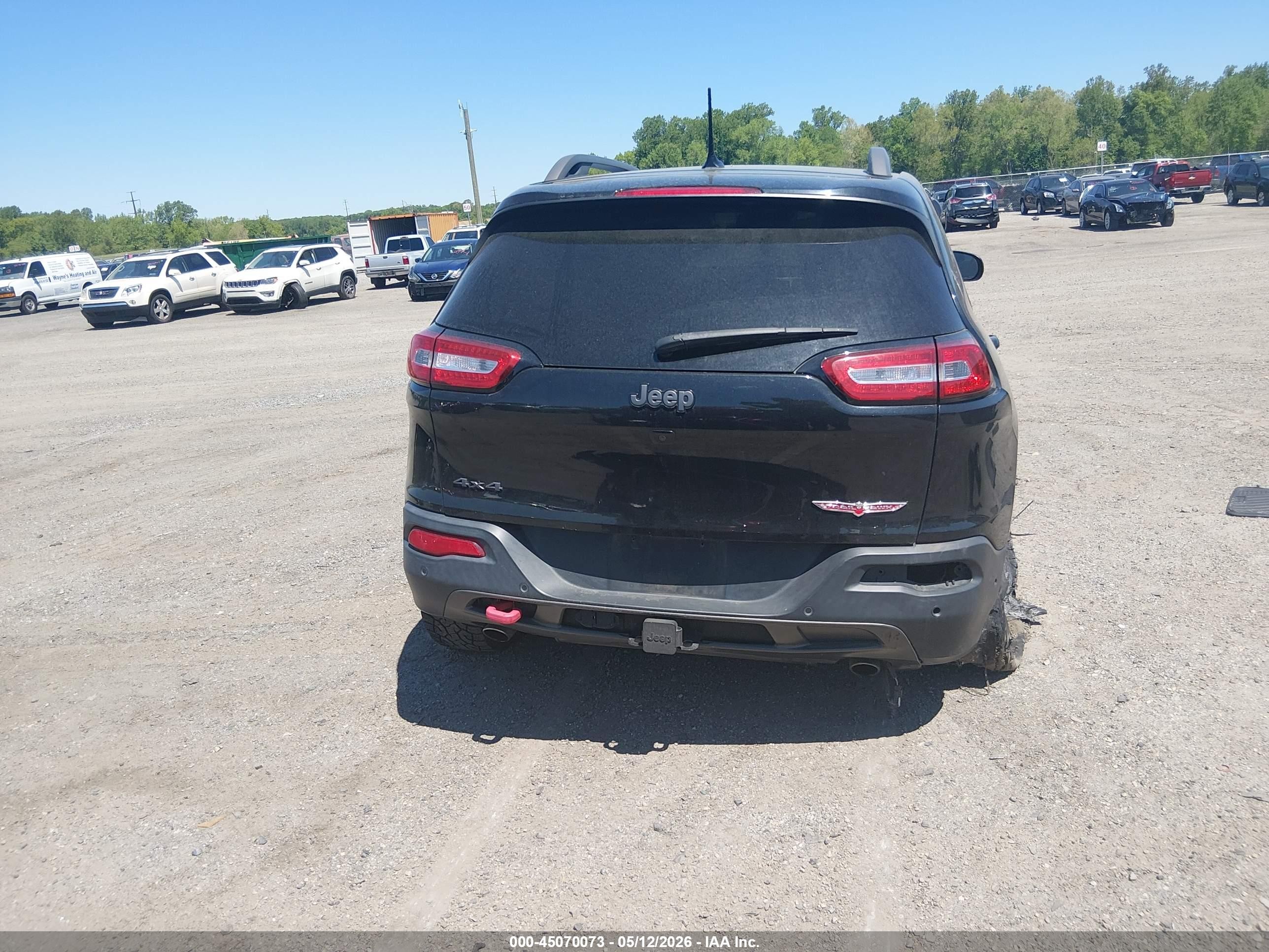 2015 Jeep Cherokee Trailhawk Black vin: 1C4PJMBS3FW633678