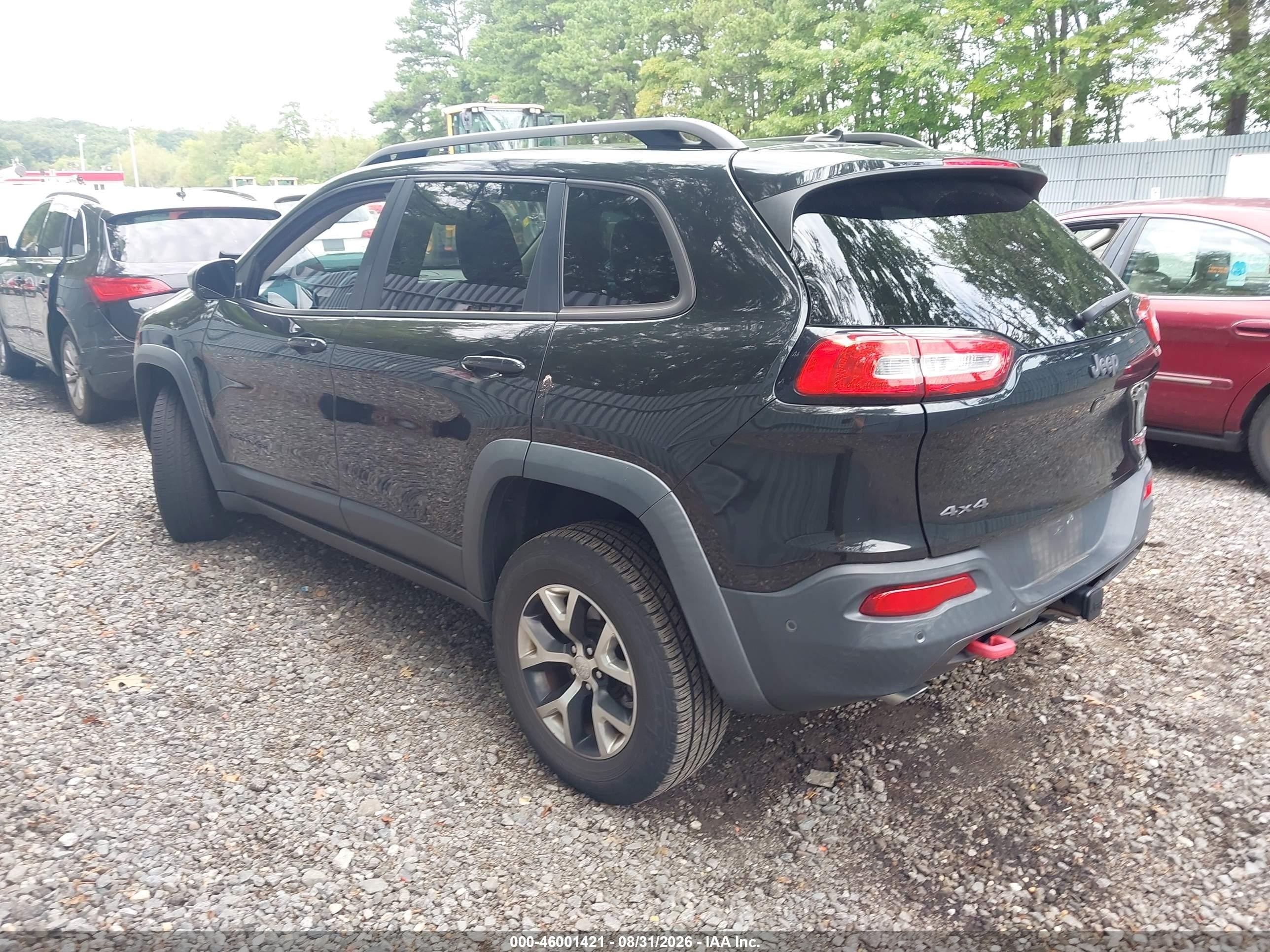 2015 Jeep Cherokee Trailhawk Black vin: 1C4PJMBS3FW717354