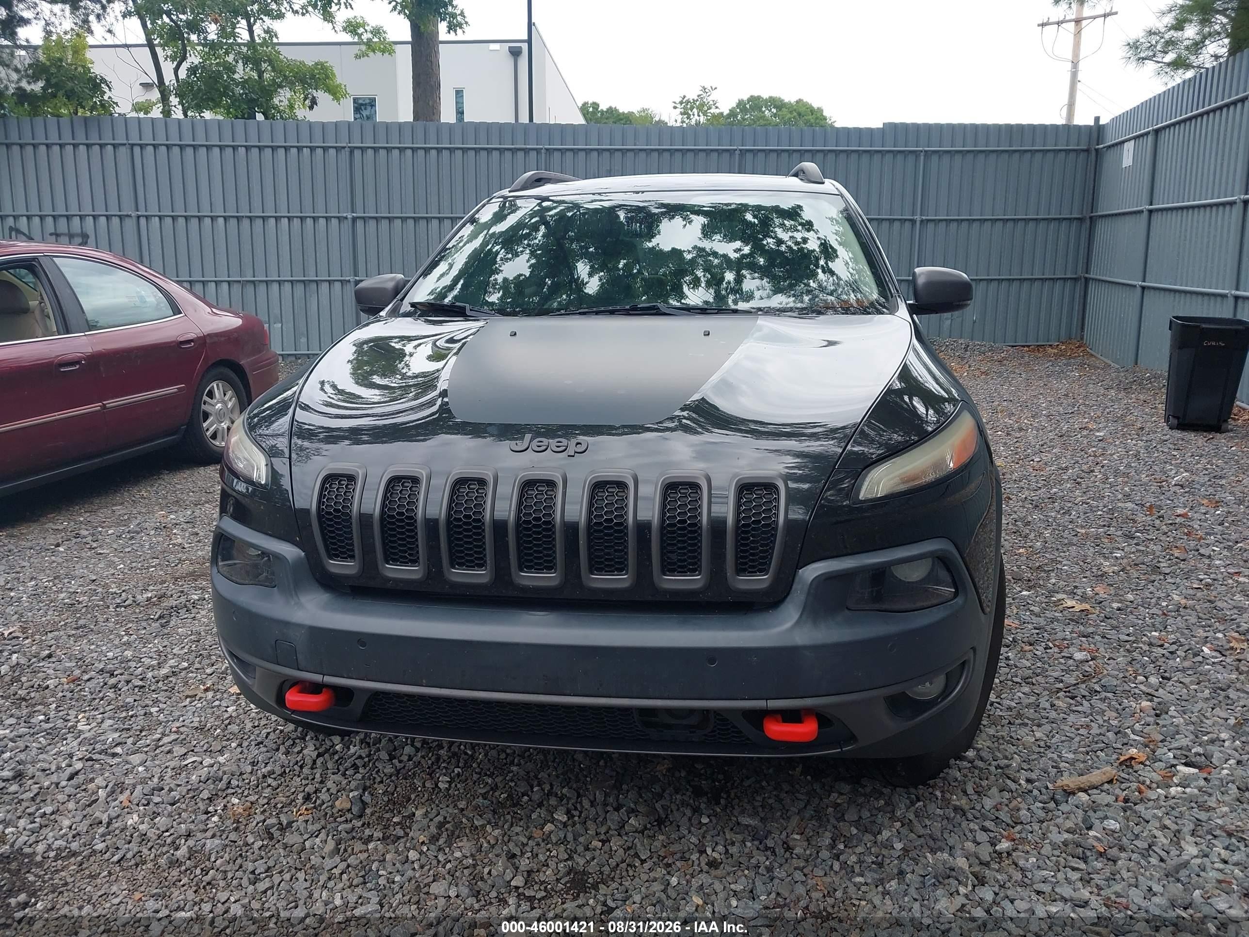 2015 Jeep Cherokee Trailhawk Black vin: 1C4PJMBS3FW717354