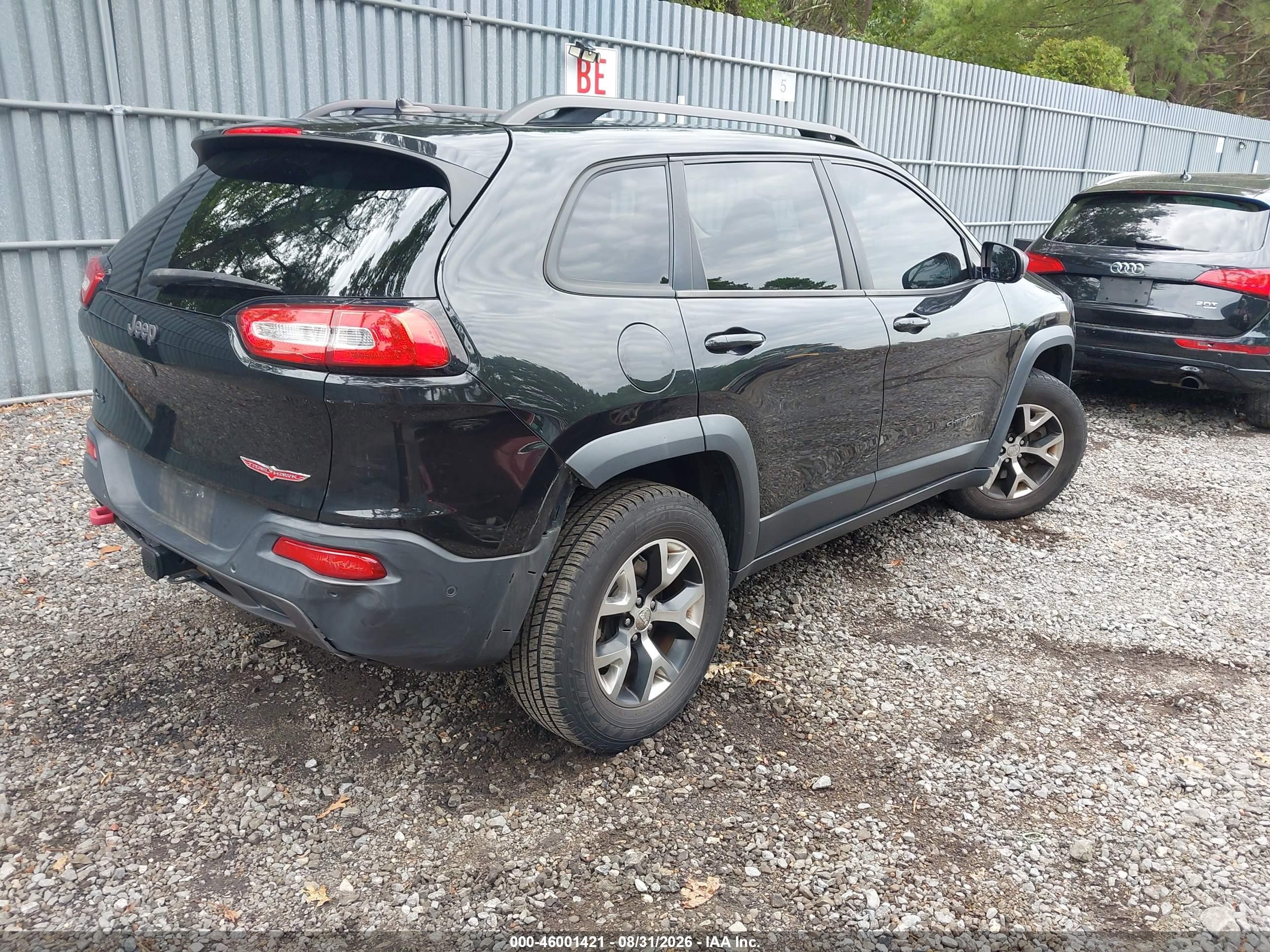 2015 Jeep Cherokee Trailhawk Black vin: 1C4PJMBS3FW717354