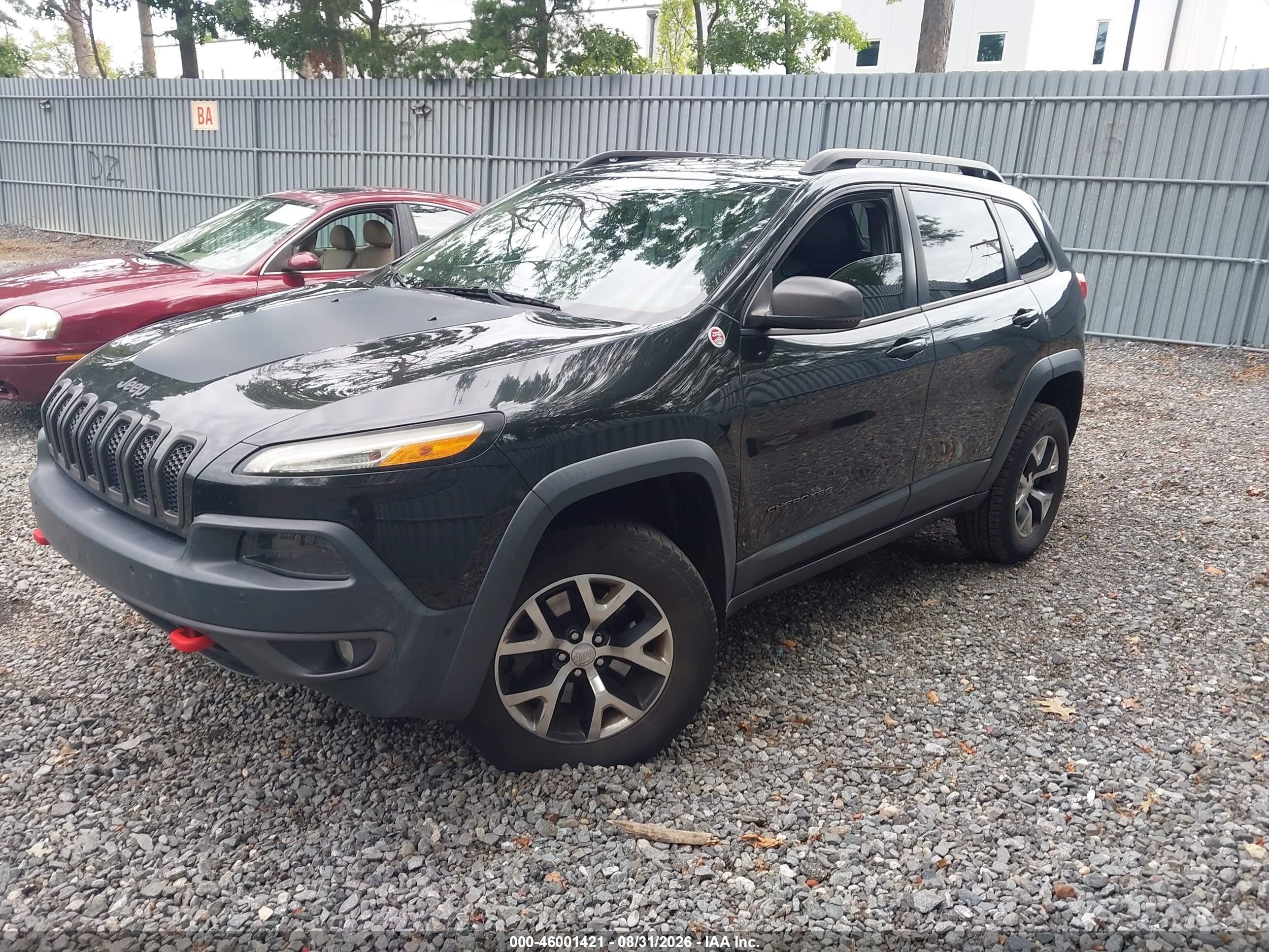2015 Jeep Cherokee Trailhawk Black vin: 1C4PJMBS3FW717354