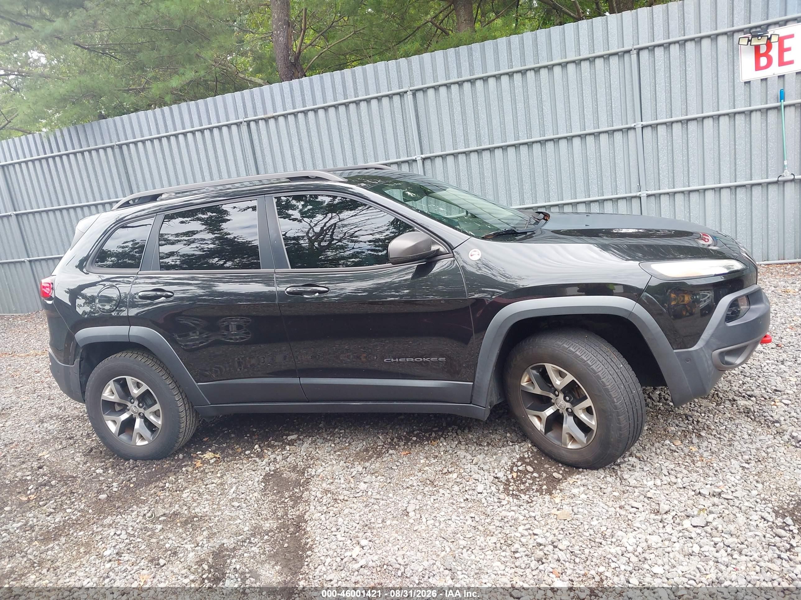 2015 Jeep Cherokee Trailhawk Black vin: 1C4PJMBS3FW717354