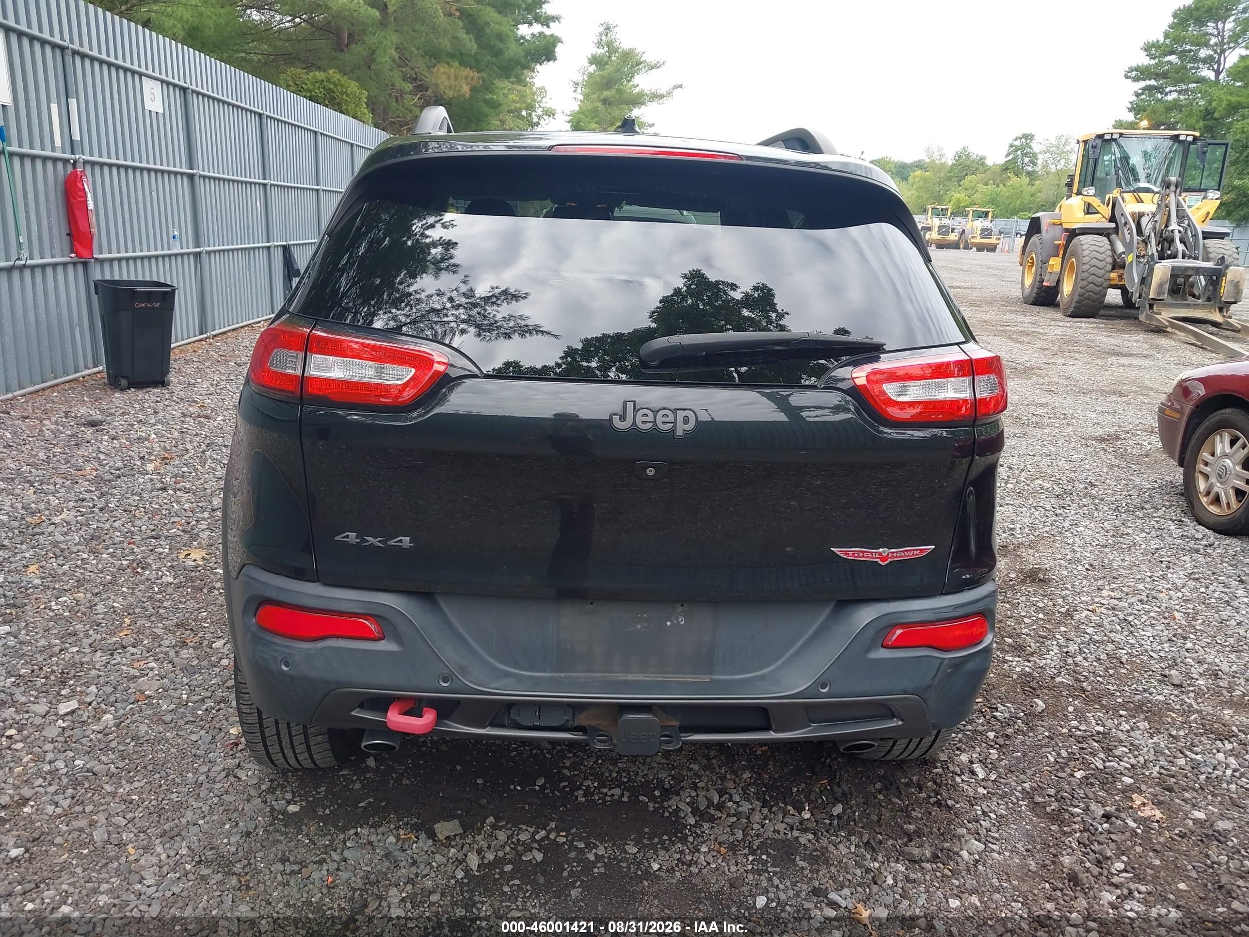 2015 Jeep Cherokee Trailhawk Black vin: 1C4PJMBS3FW717354