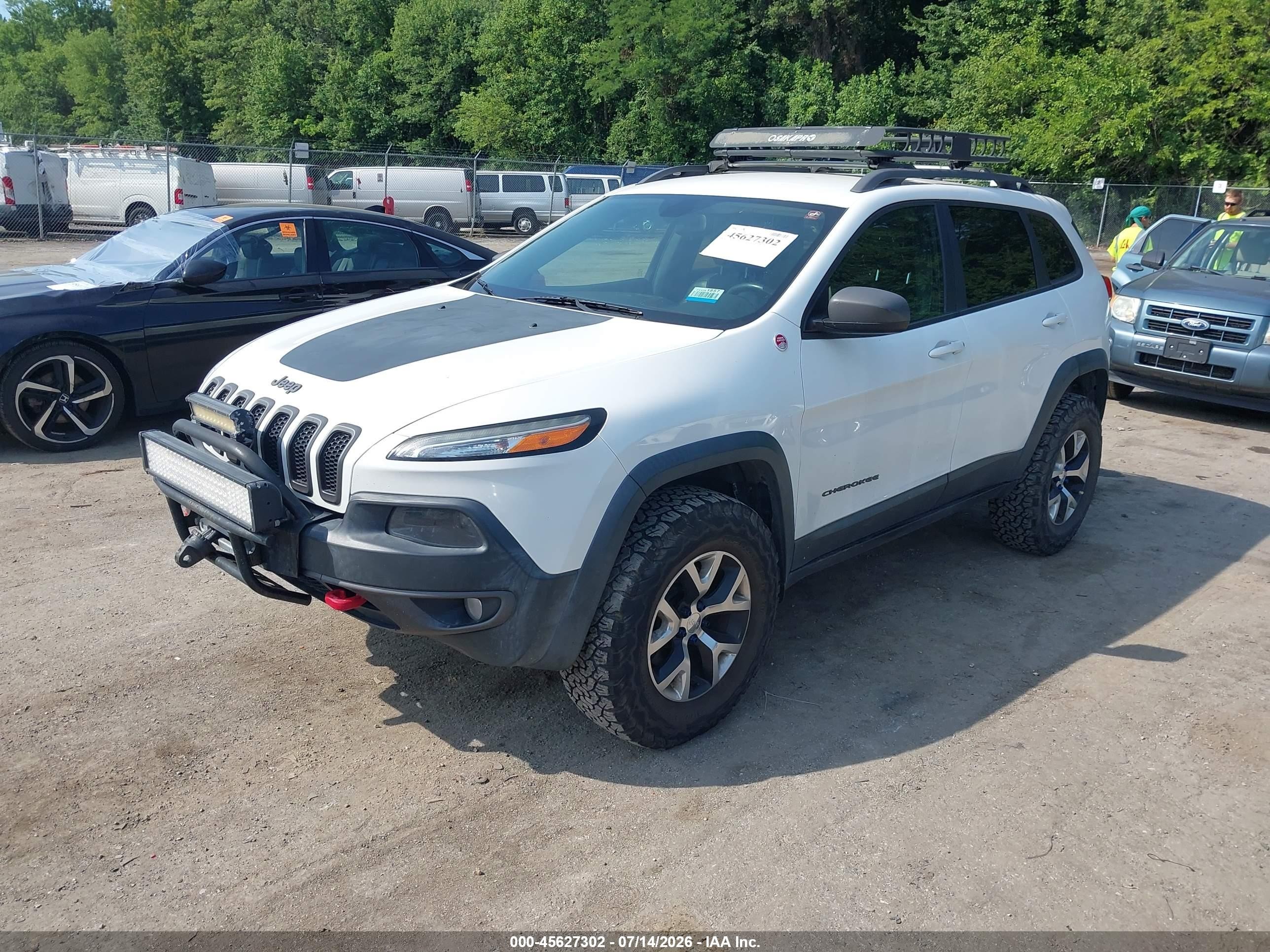 2015 Jeep Cherokee Trailhawk Белый vin: 1C4PJMBS3FW786481