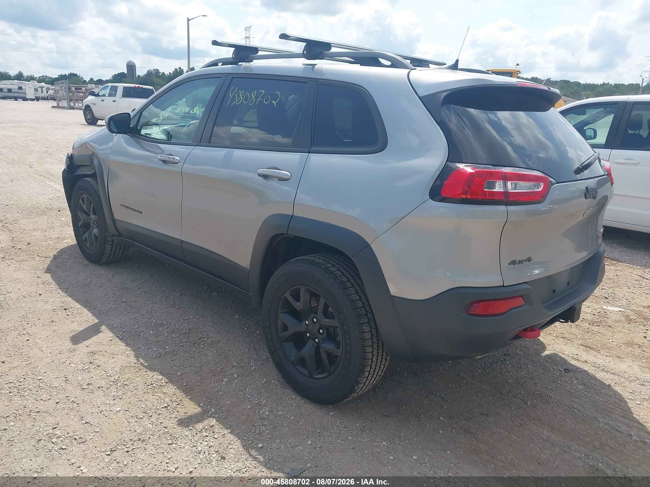 2016 Jeep Cherokee Trailhawk Gray vin: 1C4PJMBS3GW122456