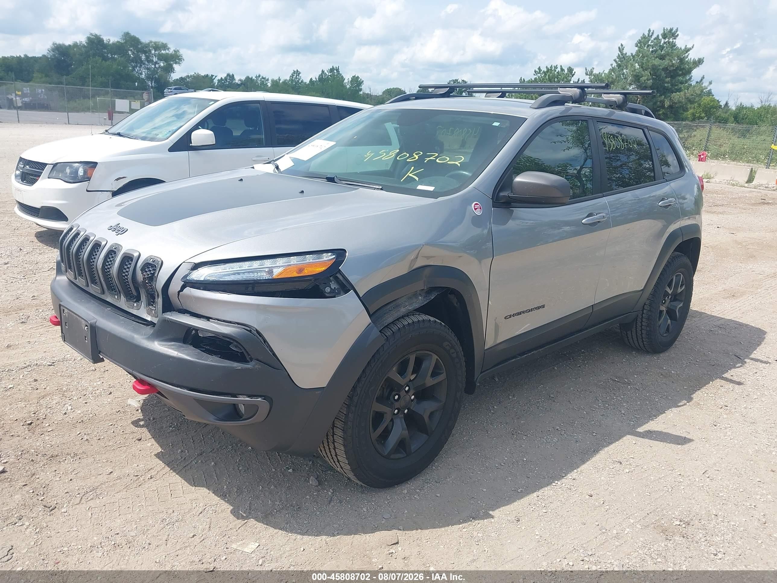 2016 Jeep Cherokee Trailhawk Gray vin: 1C4PJMBS3GW122456
