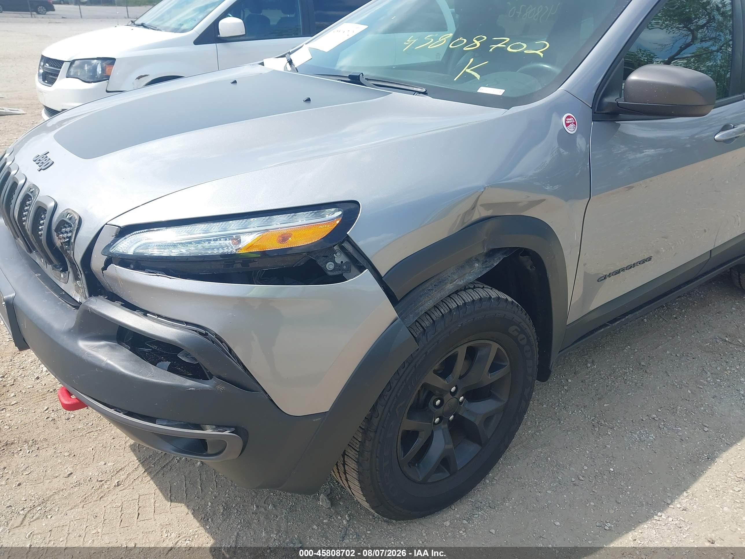 2016 Jeep Cherokee Trailhawk Gray vin: 1C4PJMBS3GW122456