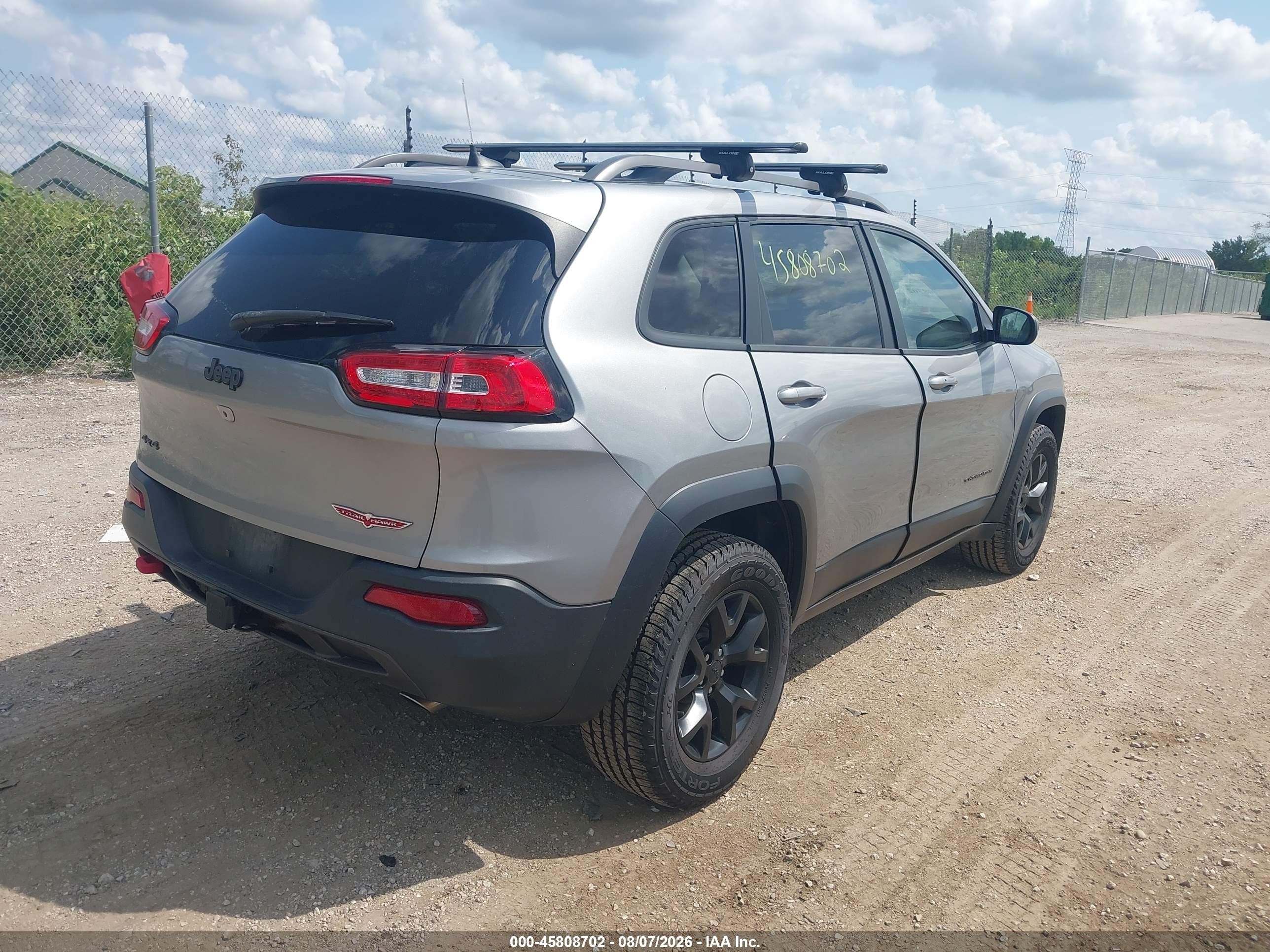 2016 Jeep Cherokee Trailhawk Gray vin: 1C4PJMBS3GW122456