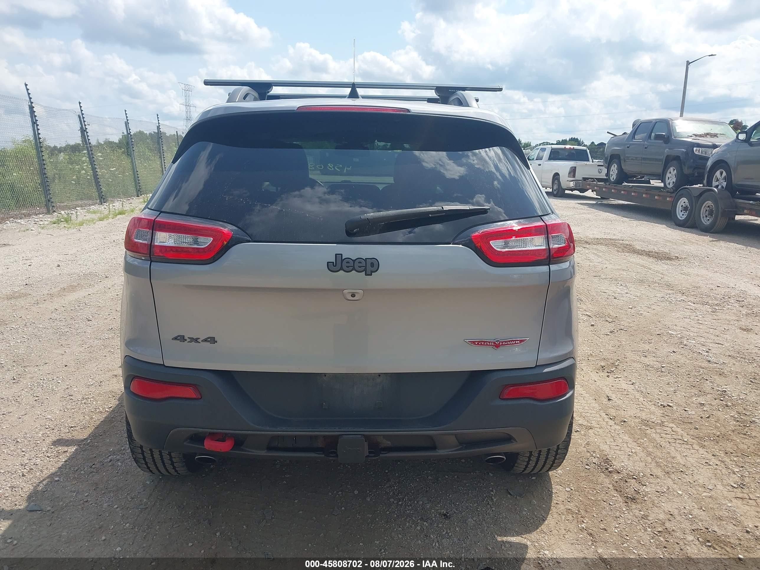 2016 Jeep Cherokee Trailhawk Gray vin: 1C4PJMBS3GW122456