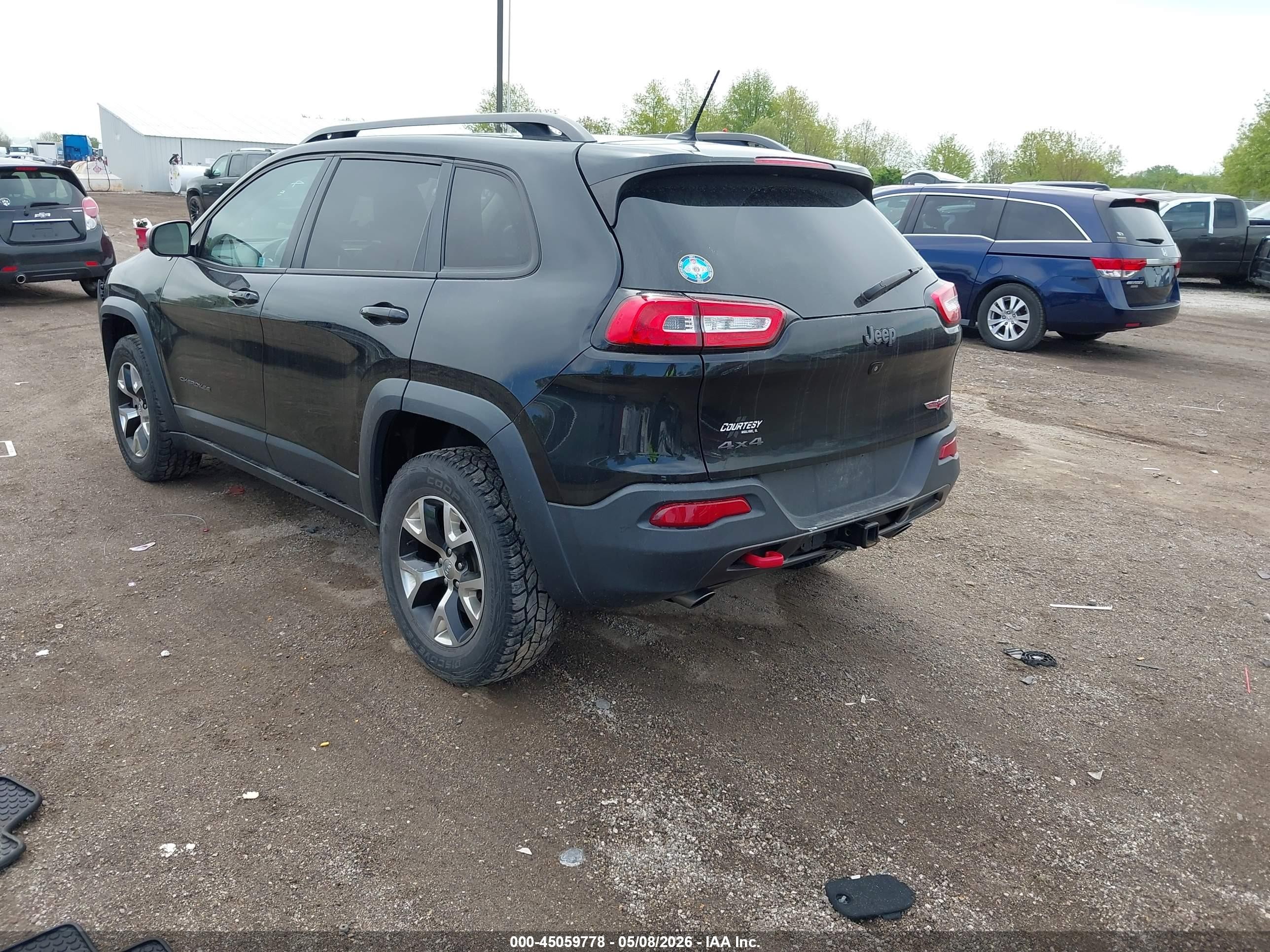 2014 Jeep Cherokee Trailhawk Black vin: 1C4PJMBS4EW131339