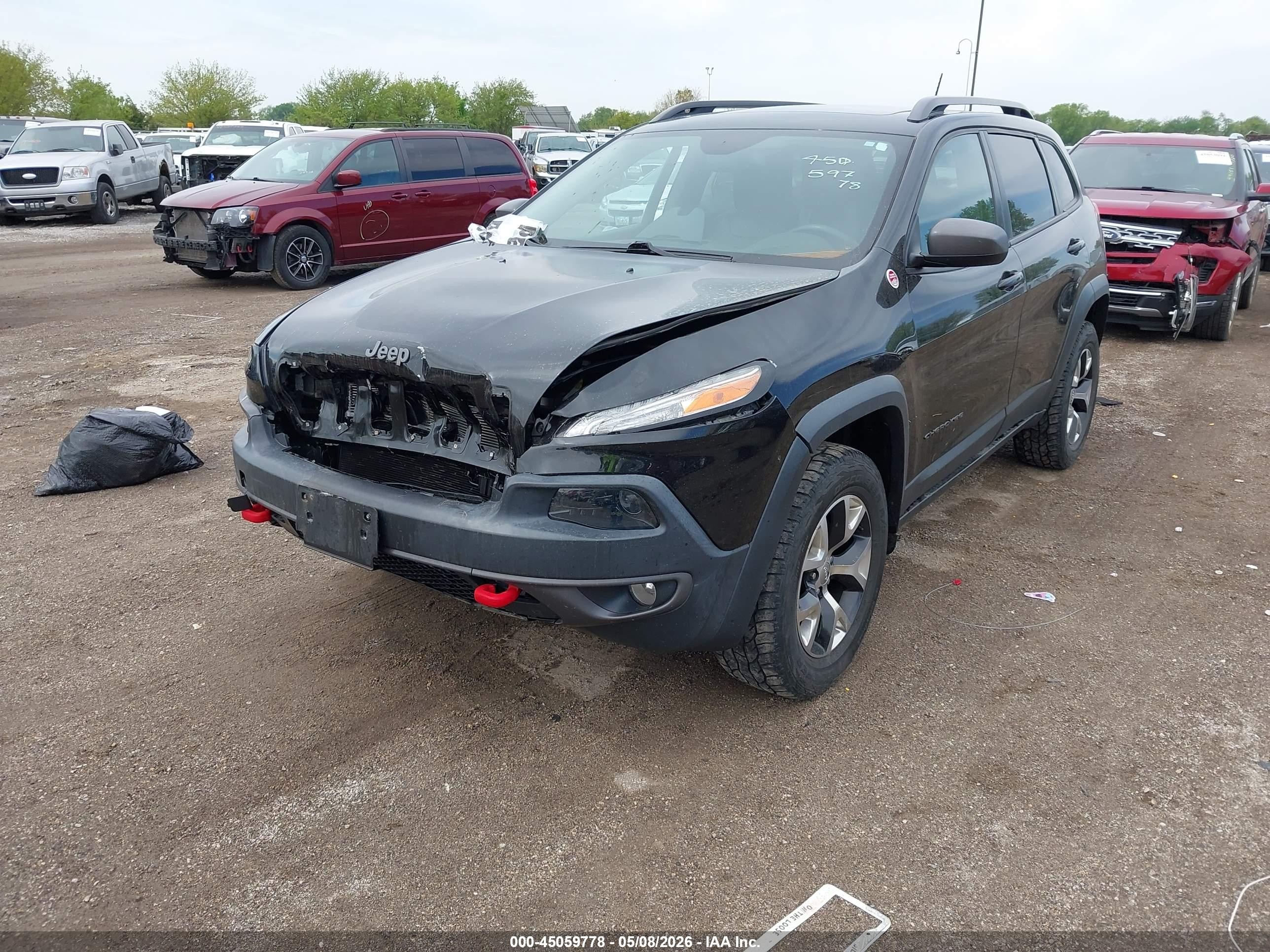 2014 Jeep Cherokee Trailhawk Black vin: 1C4PJMBS4EW131339