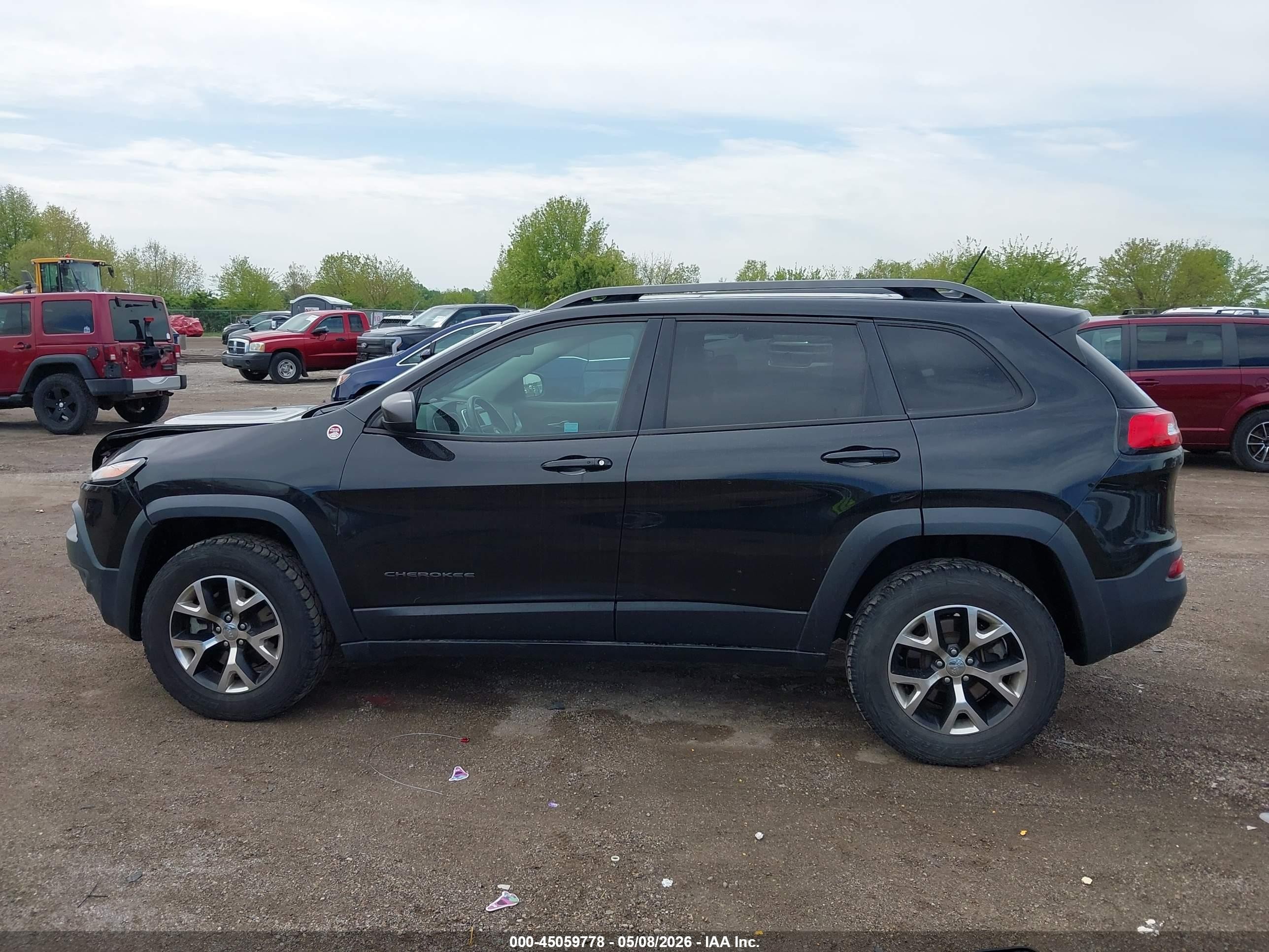 2014 Jeep Cherokee Trailhawk Black vin: 1C4PJMBS4EW131339