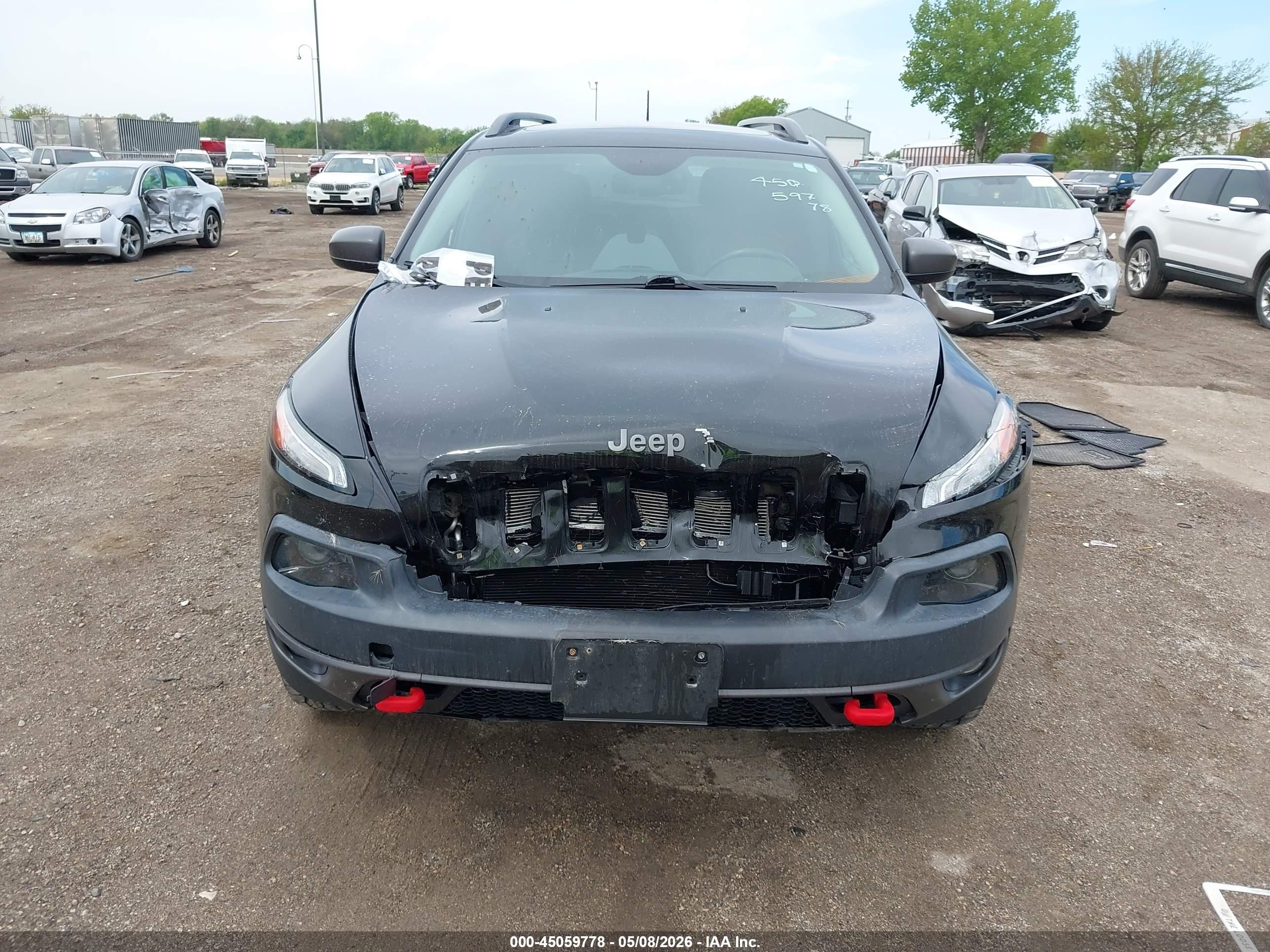 2014 Jeep Cherokee Trailhawk Black vin: 1C4PJMBS4EW131339