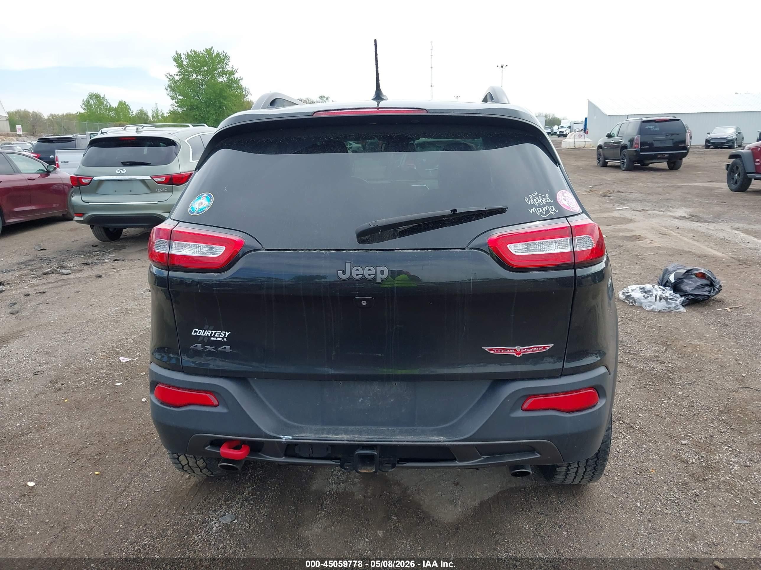 2014 Jeep Cherokee Trailhawk Black vin: 1C4PJMBS4EW131339