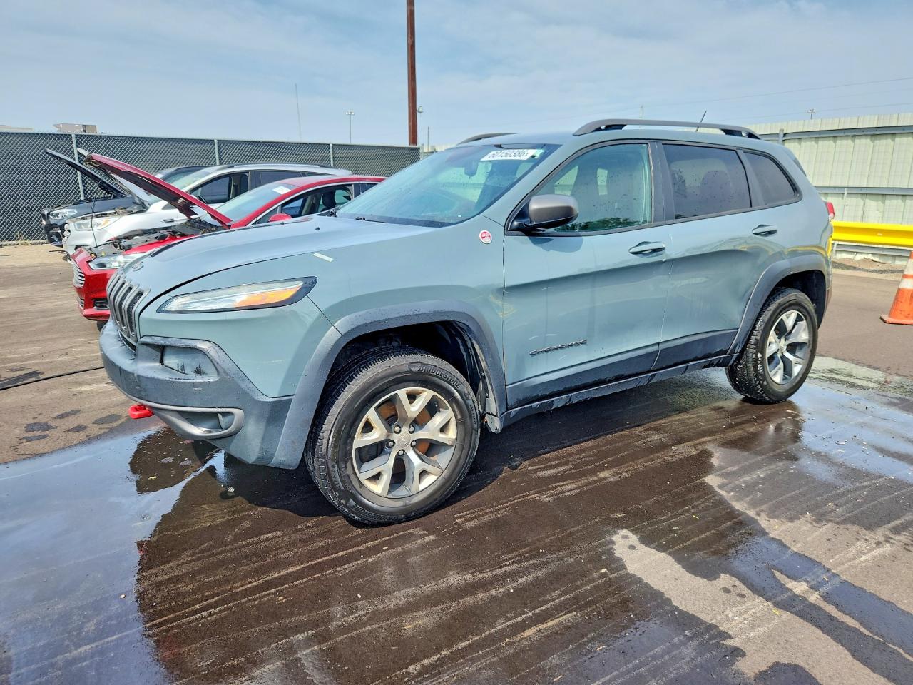 2014 Jeep Cherokee Trailhawk Teal vin: 1C4PJMBS4EW251917