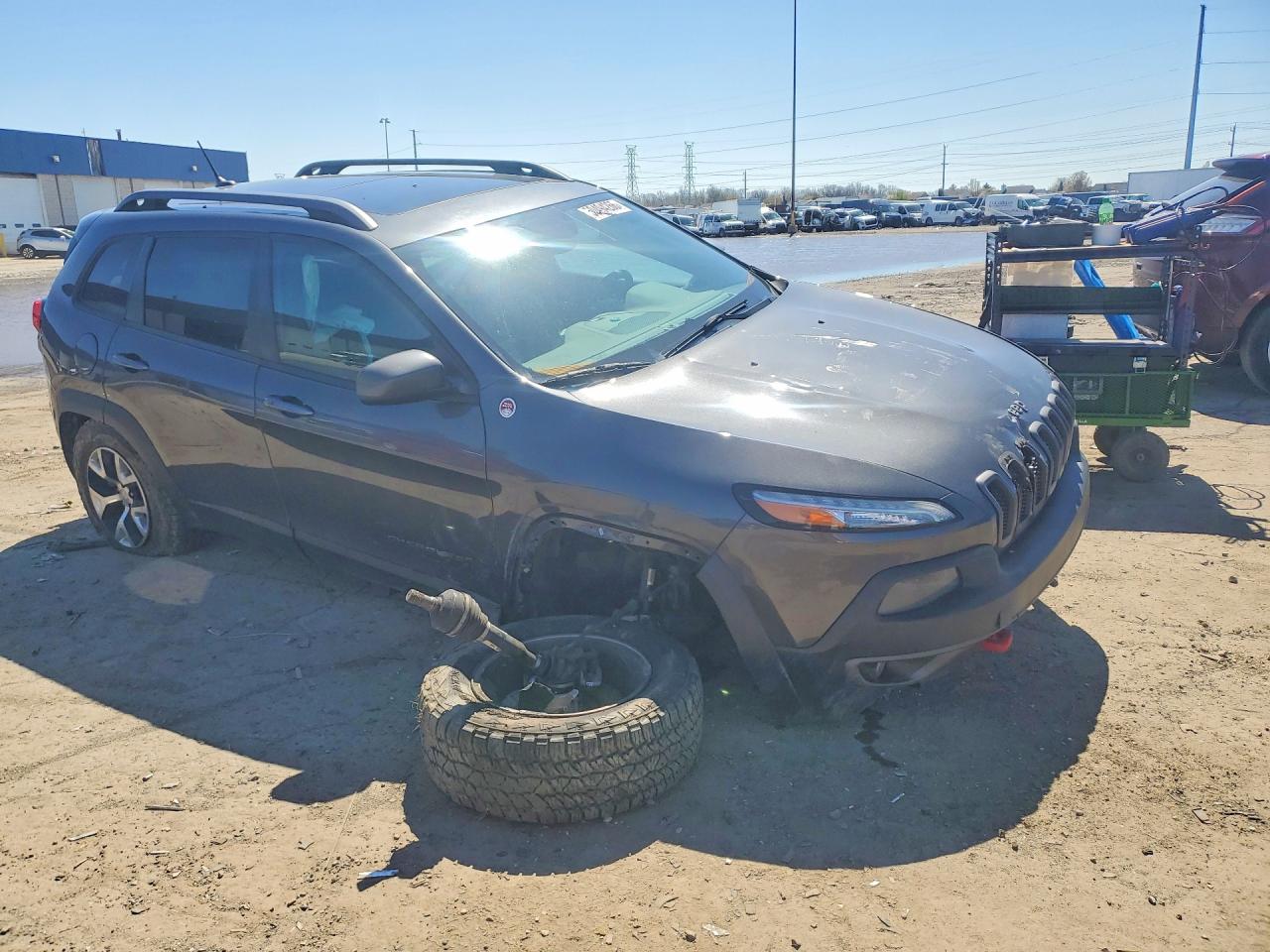 2014 Jeep Cherokee Trailhawk Серый vin: 1C4PJMBS4EW257474