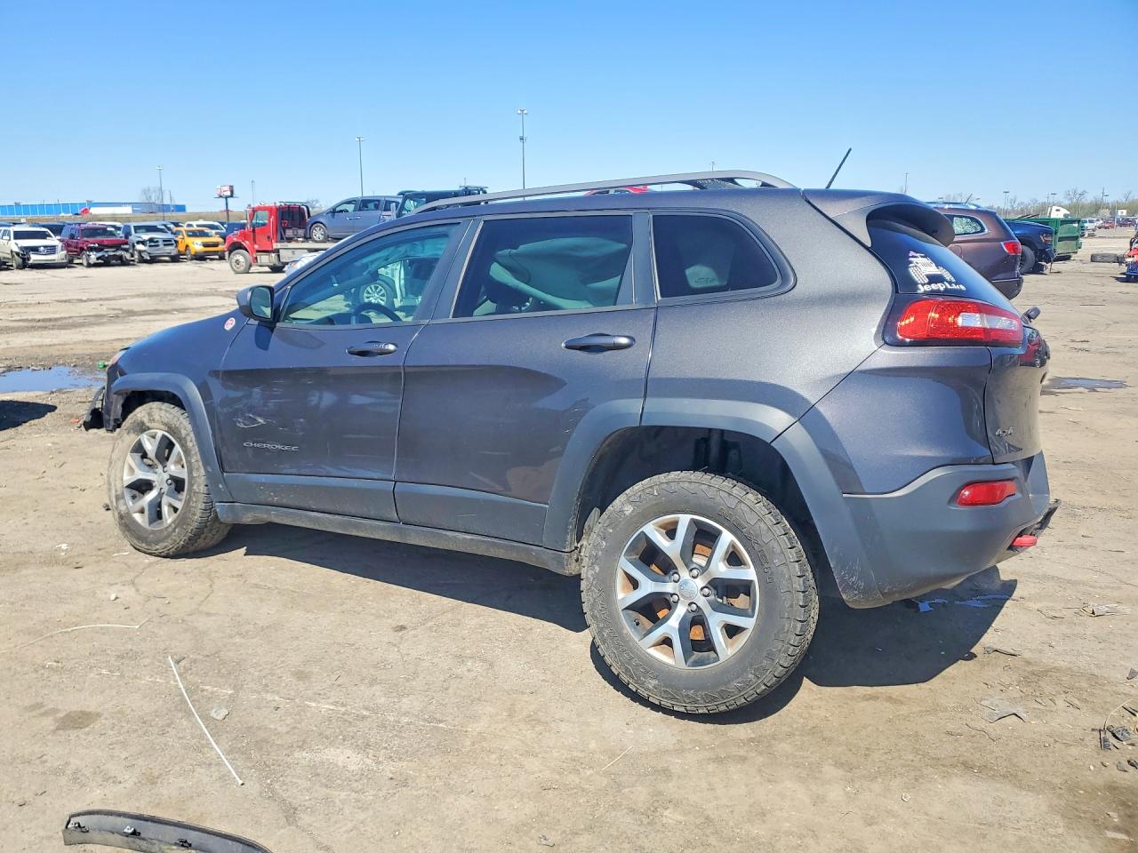 2014 Jeep Cherokee Trailhawk Серый vin: 1C4PJMBS4EW257474