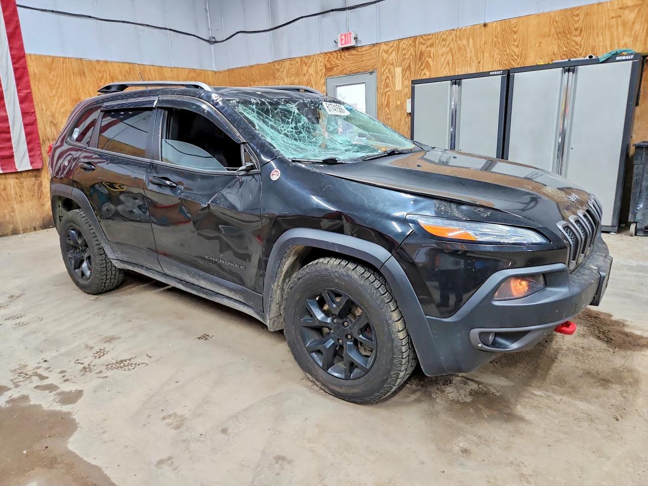 2014 Jeep Cherokee Trailhawk Black vin: 1C4PJMBS4EW304843