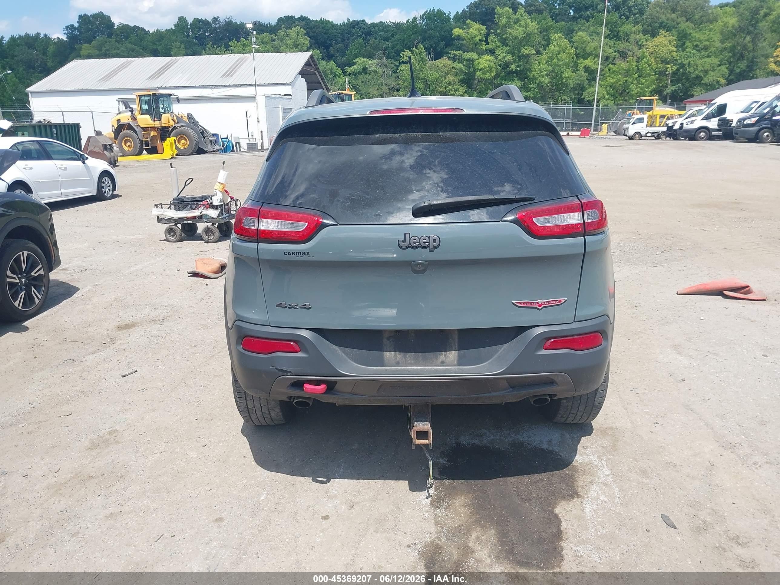 2015 Jeep Cherokee Trailhawk Gray vin: 1C4PJMBS4FW502128