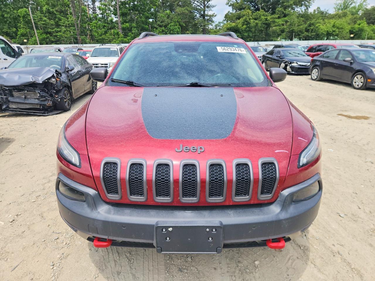 2015 Jeep Cherokee Trailhawk Red vin: 1C4PJMBS4FW694070