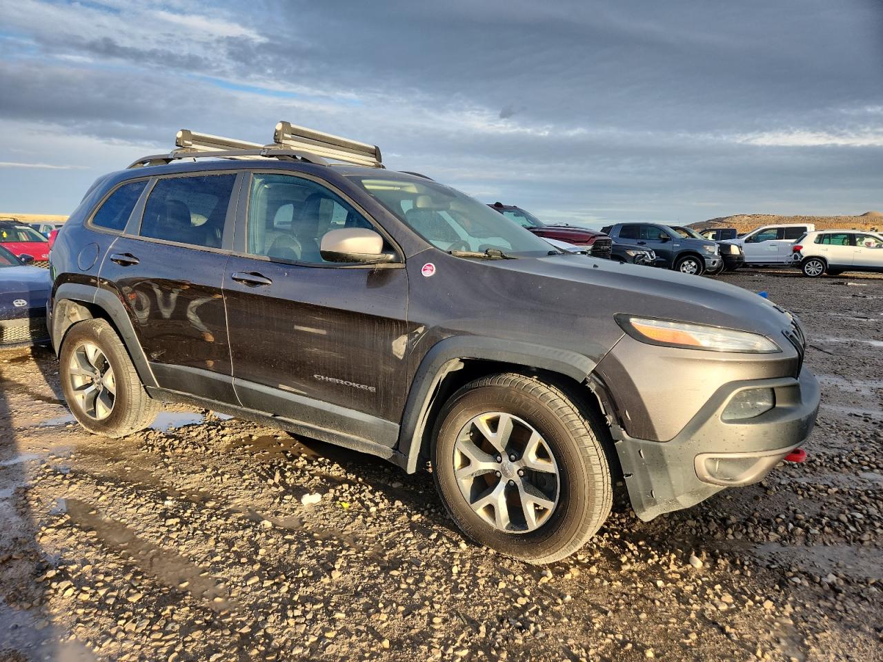 2014 Jeep Cherokee Trailhawk Gray vin: 1C4PJMBS5EW201706