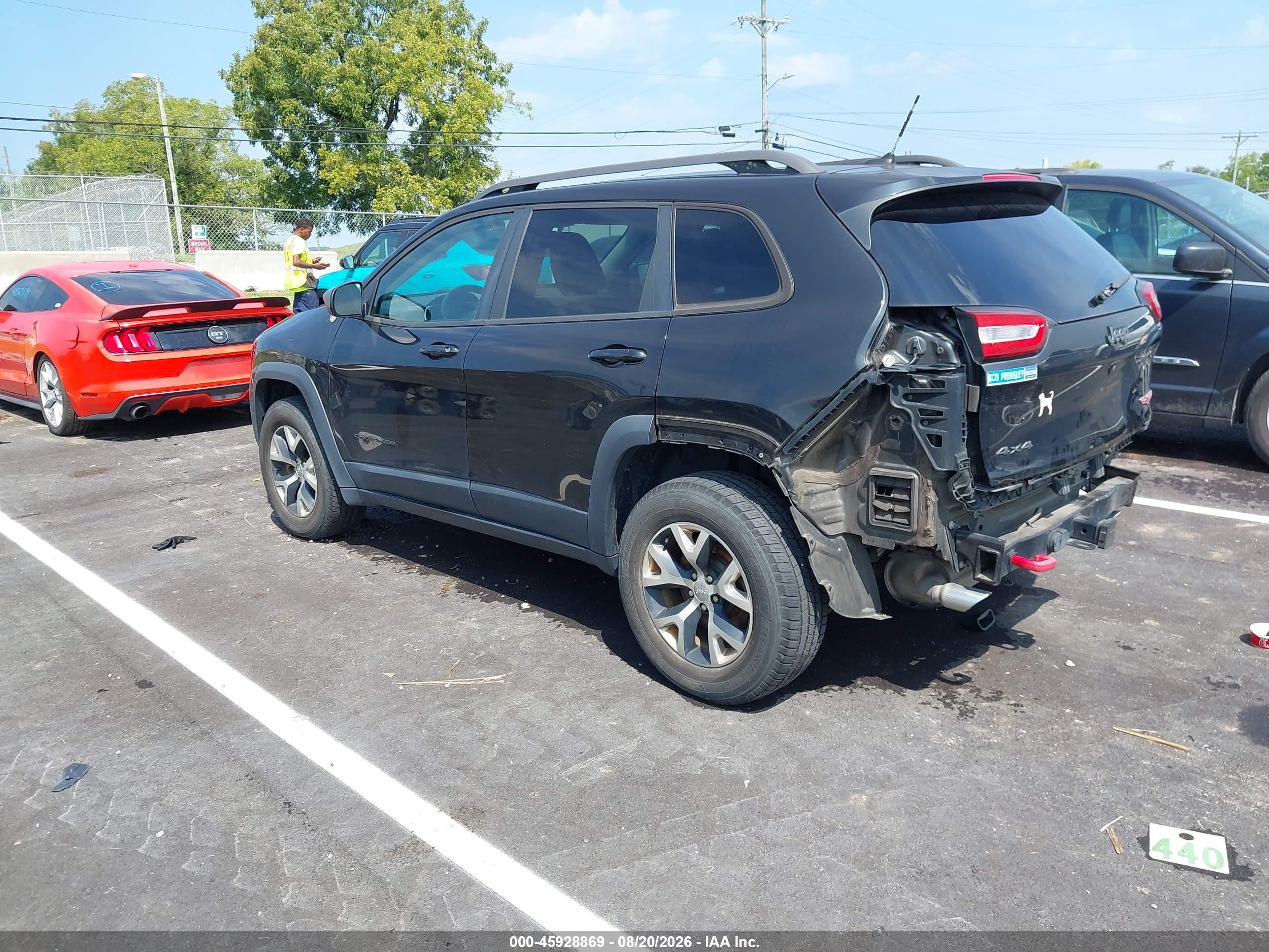 2015 Jeep Cherokee Trailhawk Black vin: 1C4PJMBS5FW504308