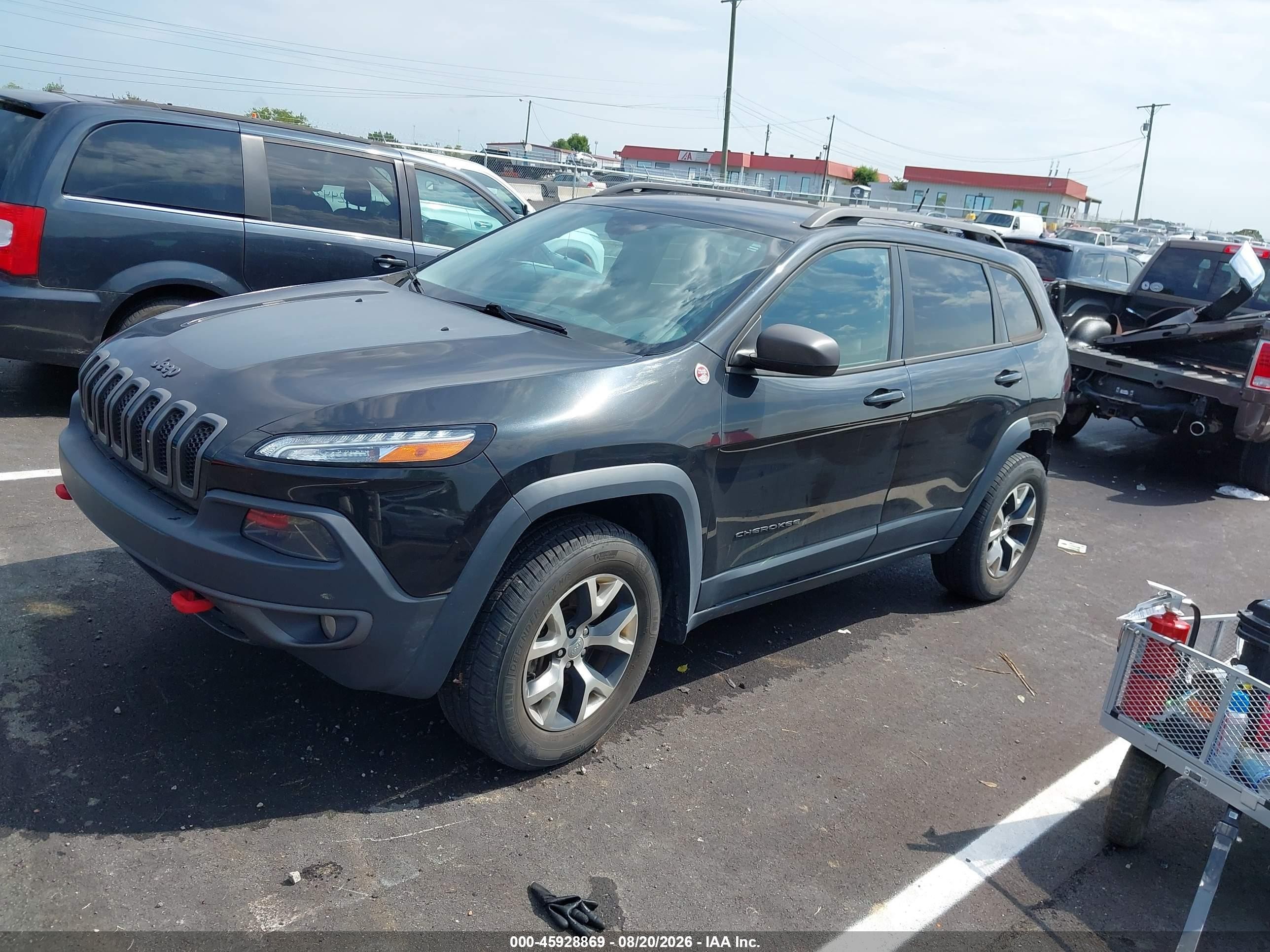 2015 Jeep Cherokee Trailhawk Black vin: 1C4PJMBS5FW504308