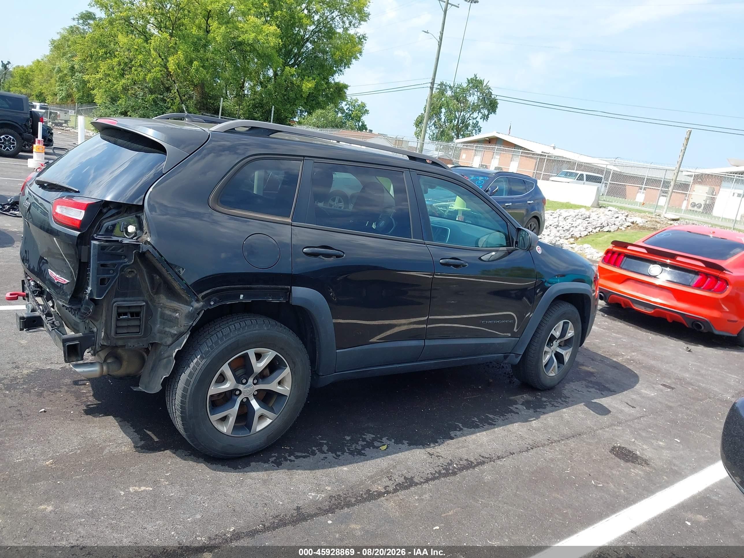 2015 Jeep Cherokee Trailhawk Black vin: 1C4PJMBS5FW504308