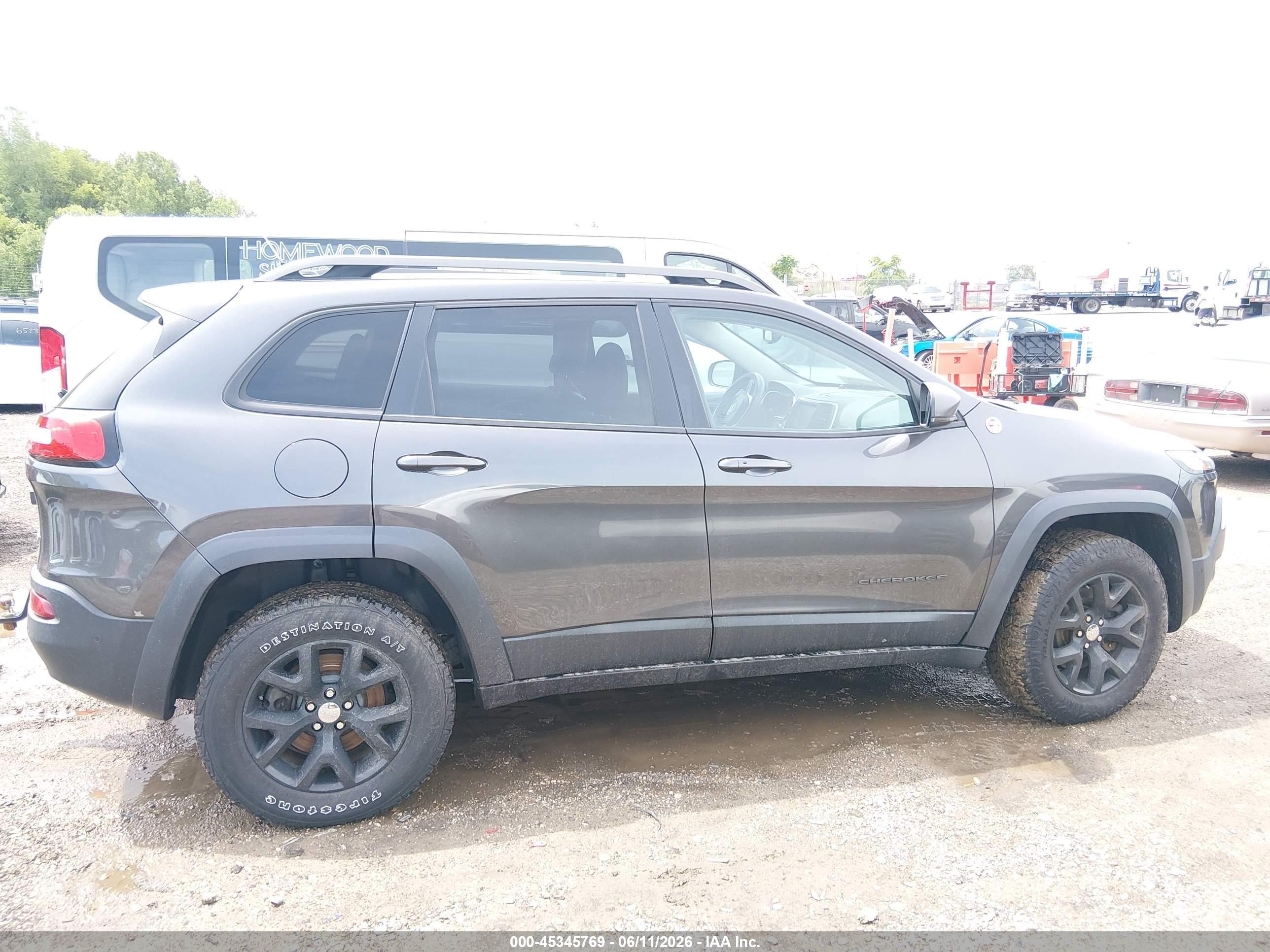 2015 Jeep Cherokee Trailhawk Gray vin: 1C4PJMBS5FW618809