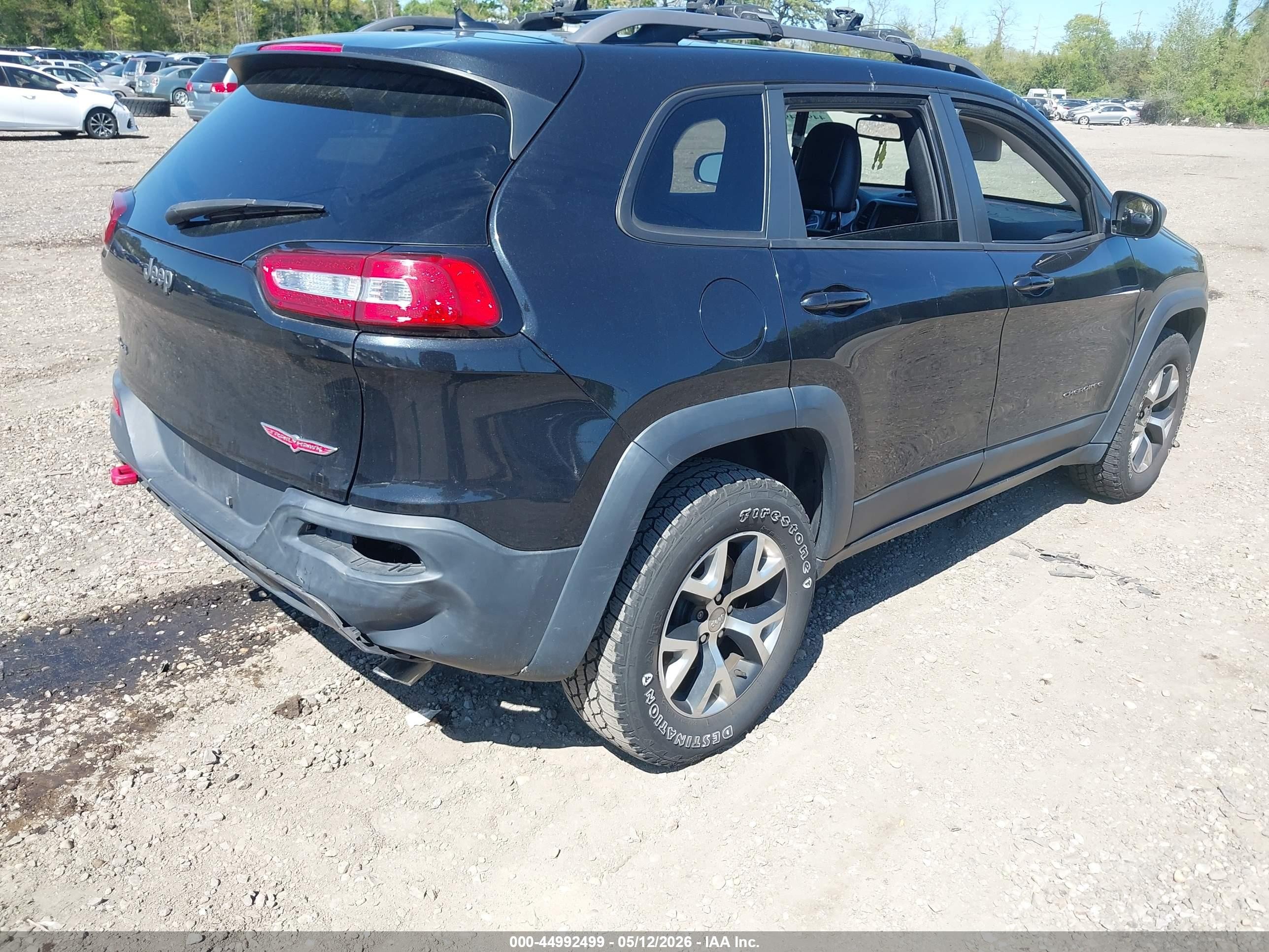 2014 Jeep Cherokee Trailhawk Black vin: 1C4PJMBS6EW159241