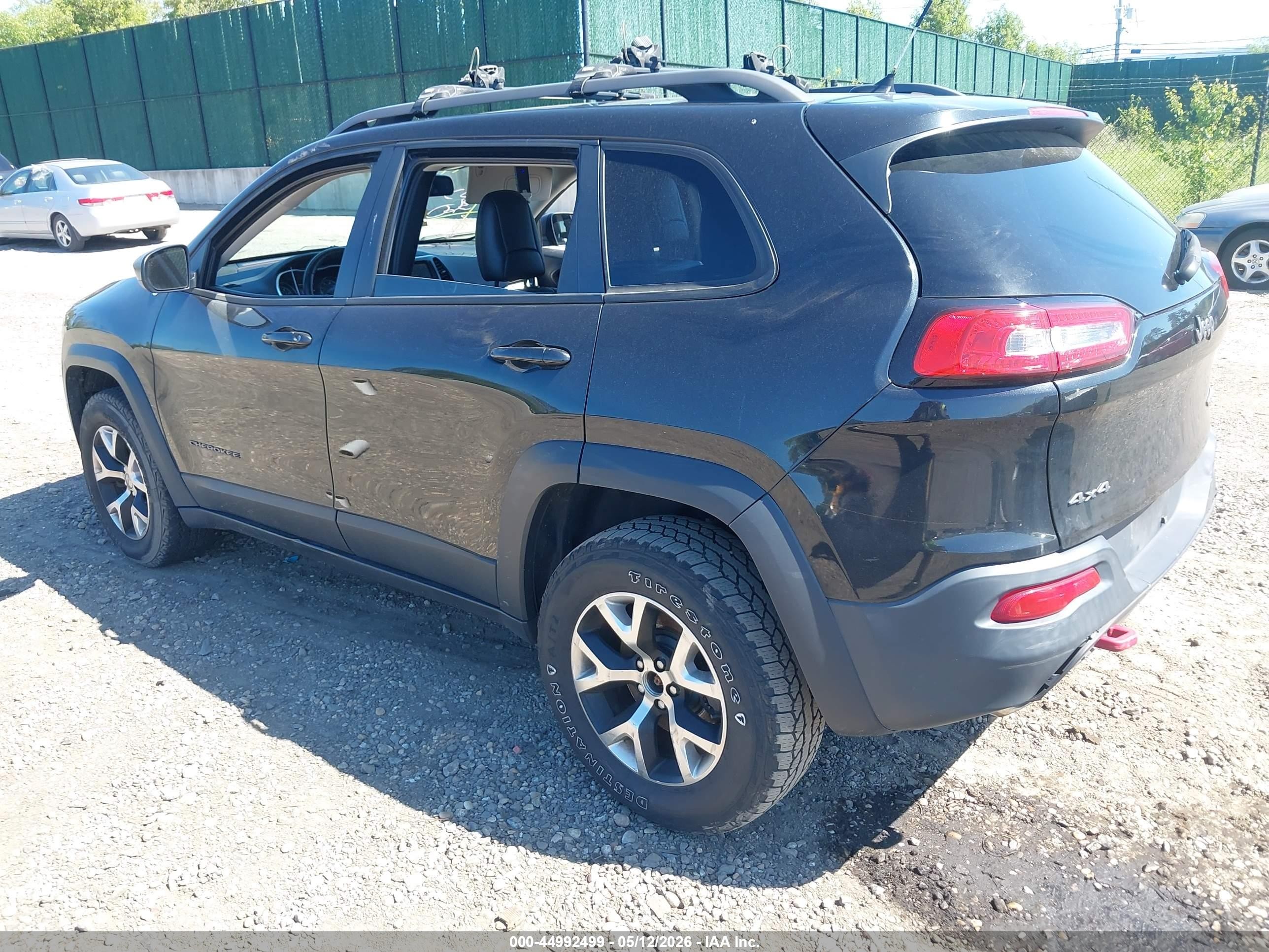 2014 Jeep Cherokee Trailhawk Black vin: 1C4PJMBS6EW159241