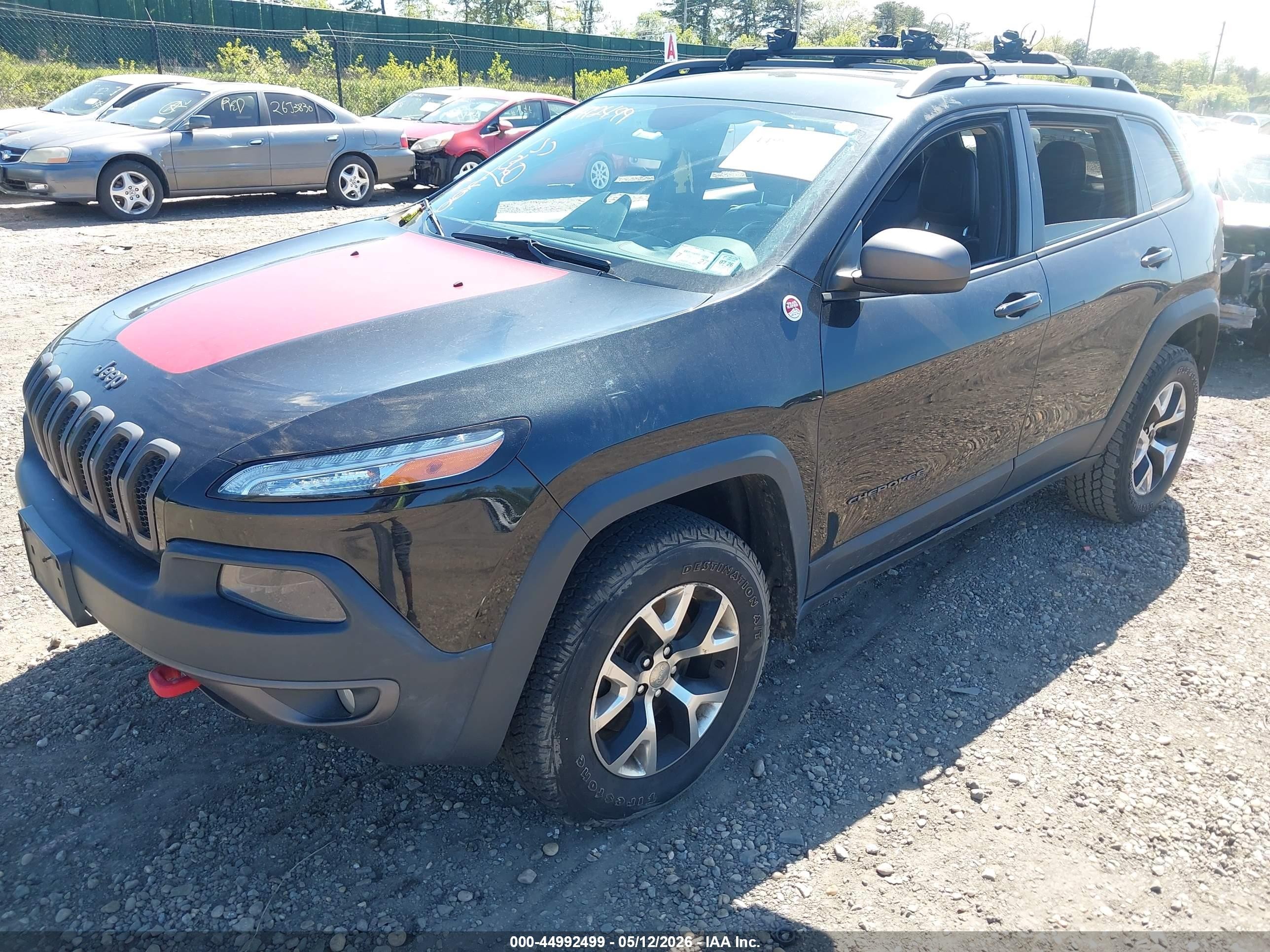2014 Jeep Cherokee Trailhawk Black vin: 1C4PJMBS6EW159241