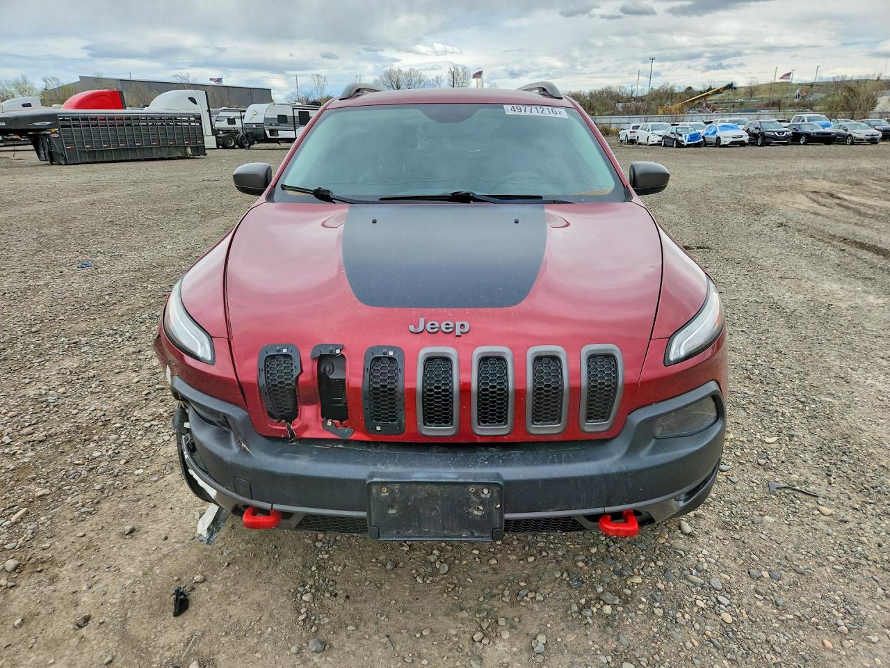 2014 Jeep Cherokee Trailhawk Red vin: 1C4PJMBS6EW168215