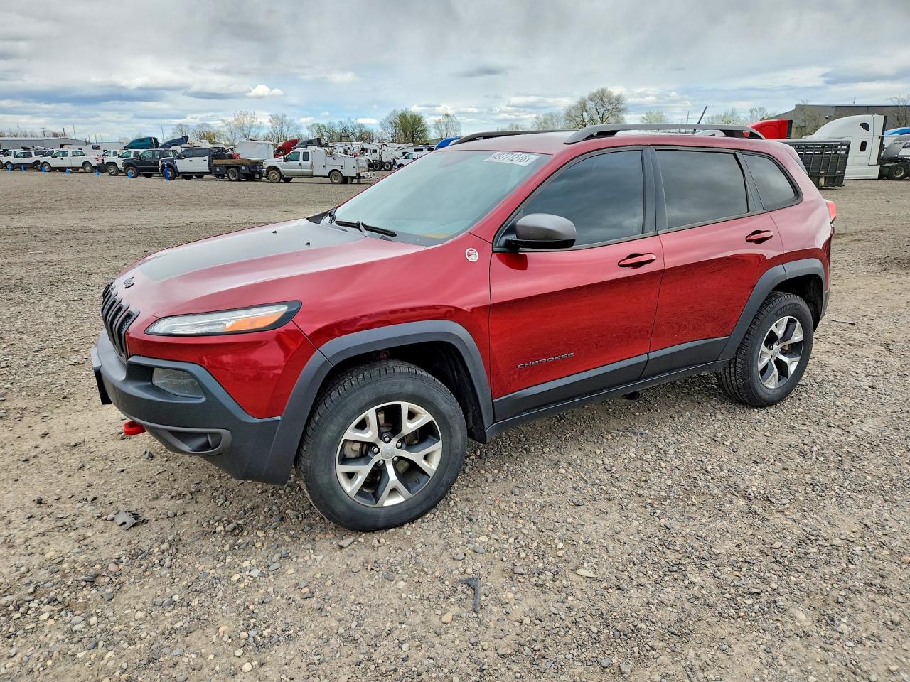 2014 Jeep Cherokee Trailhawk Red vin: 1C4PJMBS6EW168215