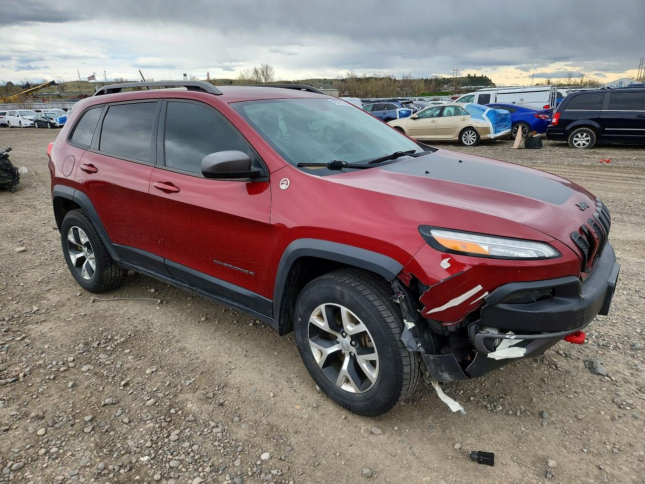 2014 Jeep Cherokee Trailhawk Red vin: 1C4PJMBS6EW168215