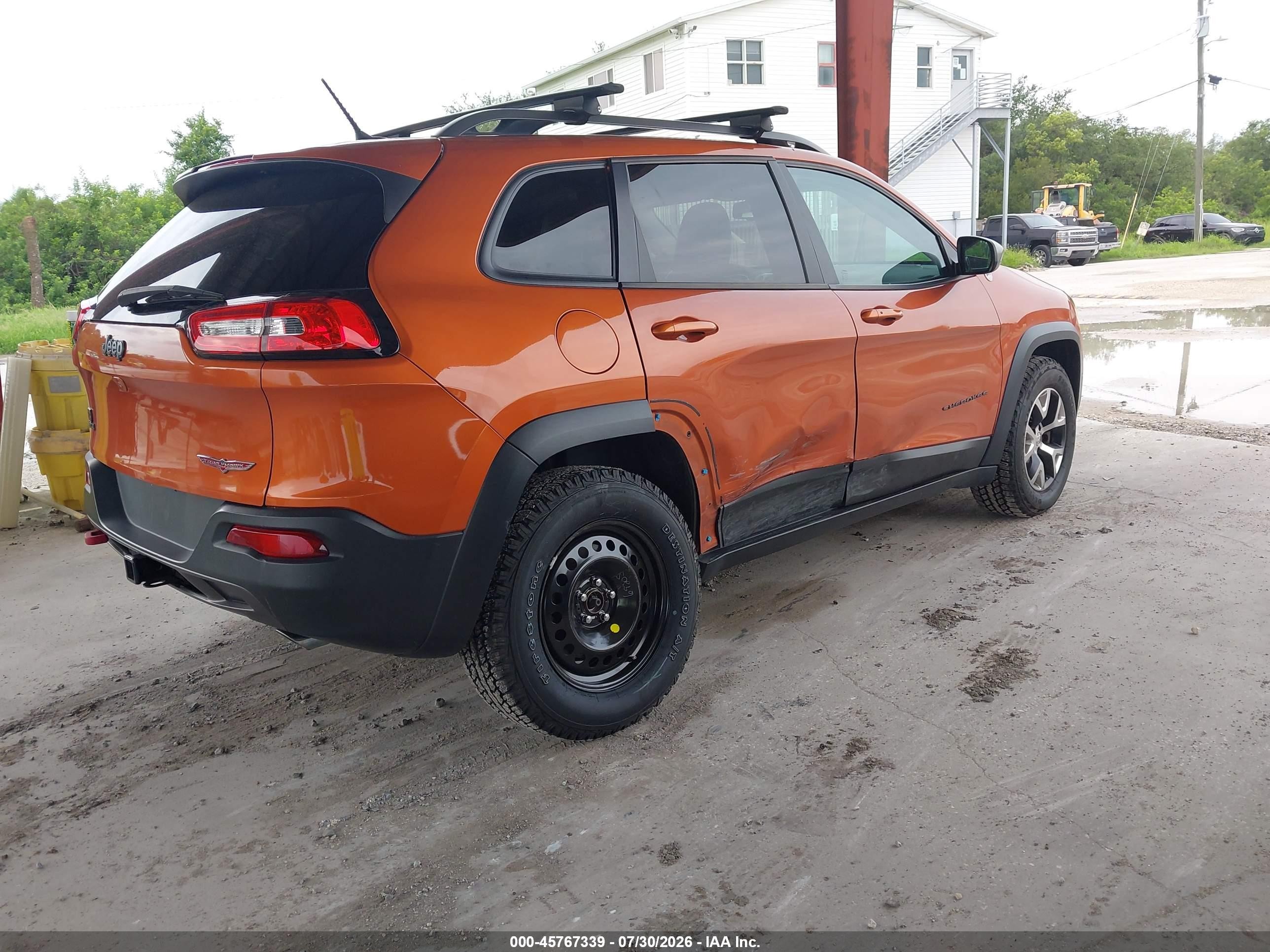 2014 Jeep Cherokee Trailhawk Orange vin: 1C4PJMBS6EW280819