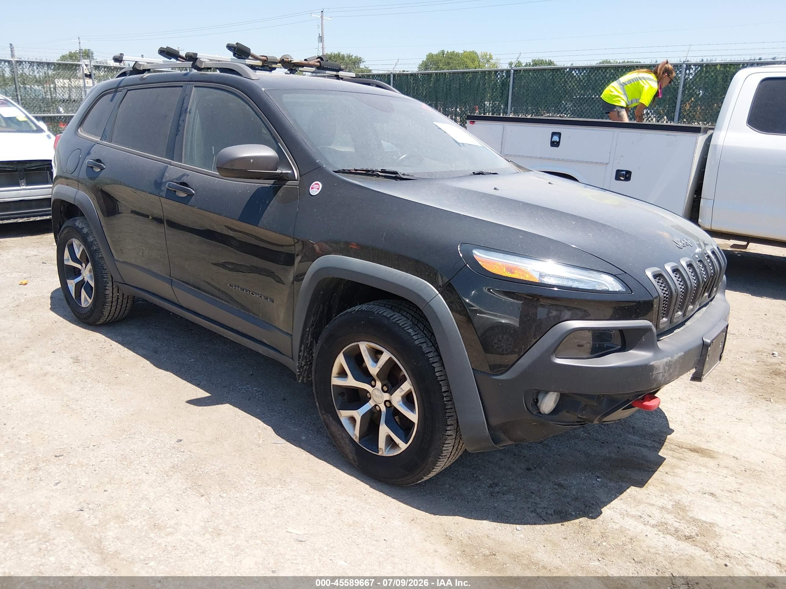 2014 Jeep Cherokee Trailhawk Black vin: 1C4PJMBS6EW310000