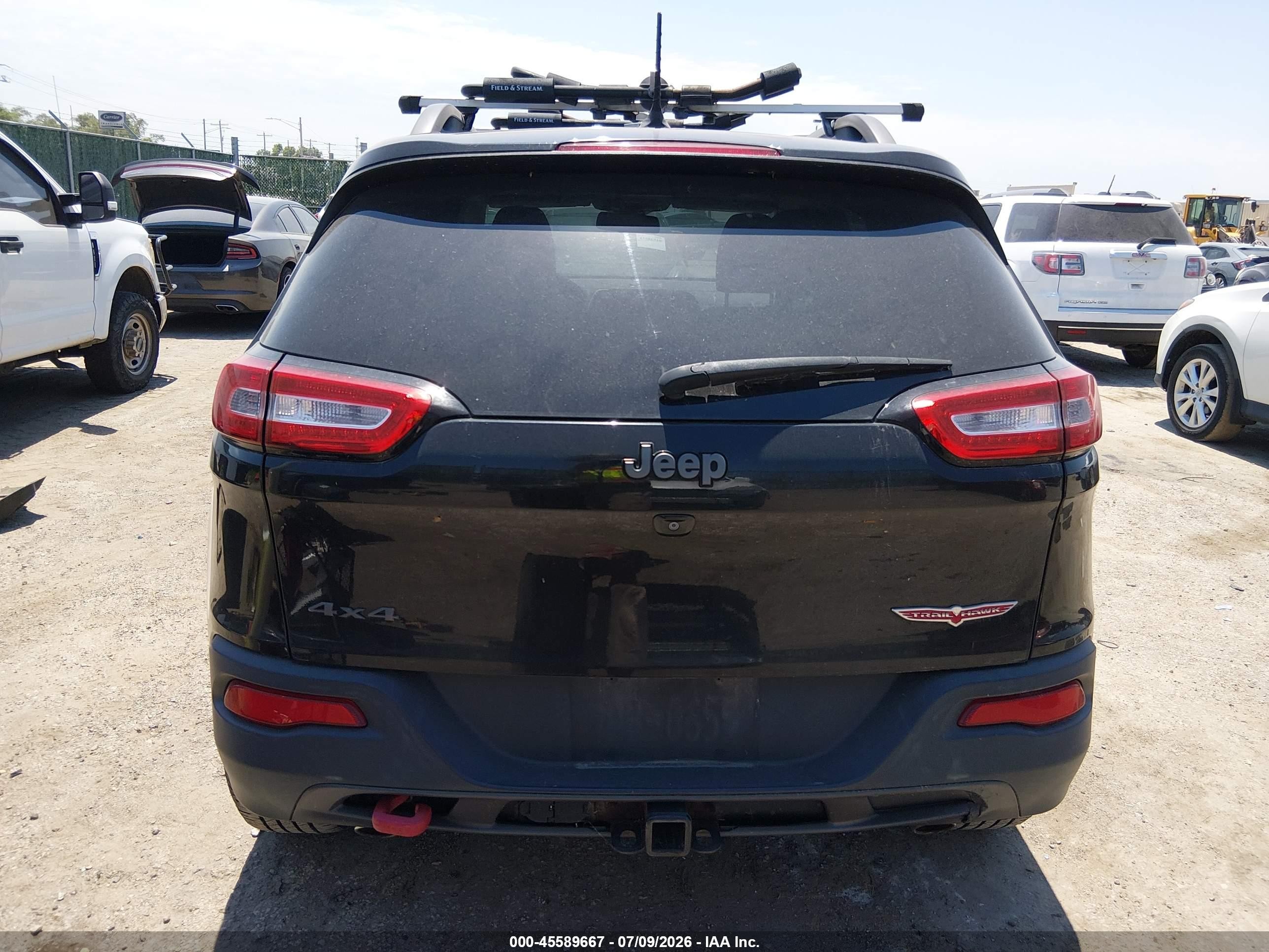 2014 Jeep Cherokee Trailhawk Black vin: 1C4PJMBS6EW310000