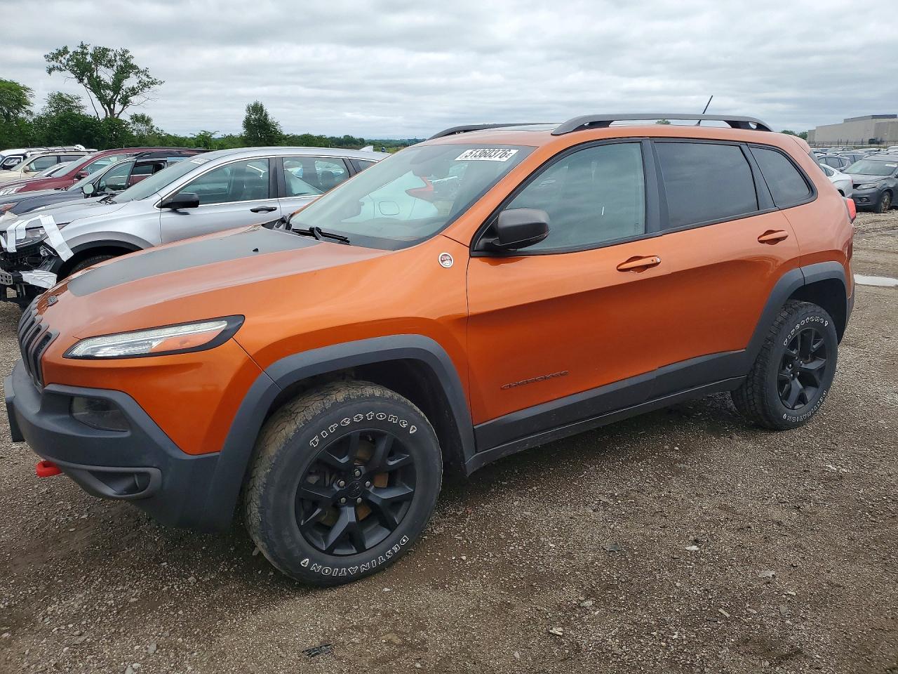 2015 Jeep Cherokee Trailhawk Orange vin: 1C4PJMBS6FW503118
