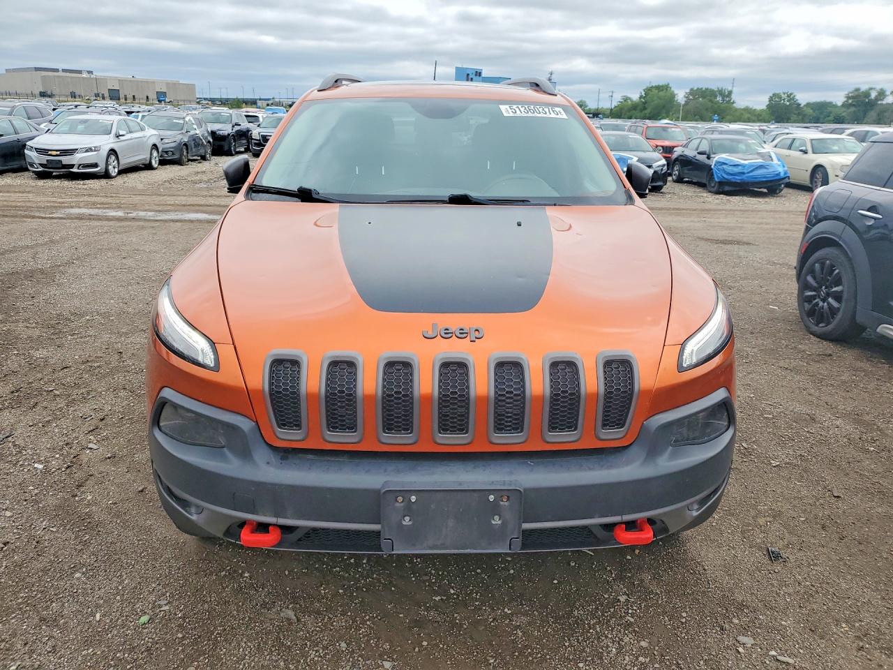 2015 Jeep Cherokee Trailhawk Orange vin: 1C4PJMBS6FW503118