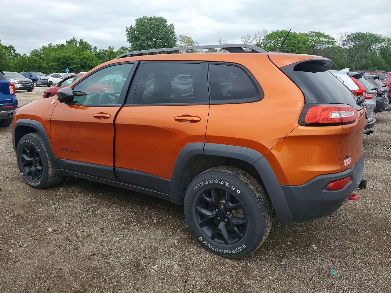 2015 Jeep Cherokee Trailhawk Orange vin: 1C4PJMBS6FW503118