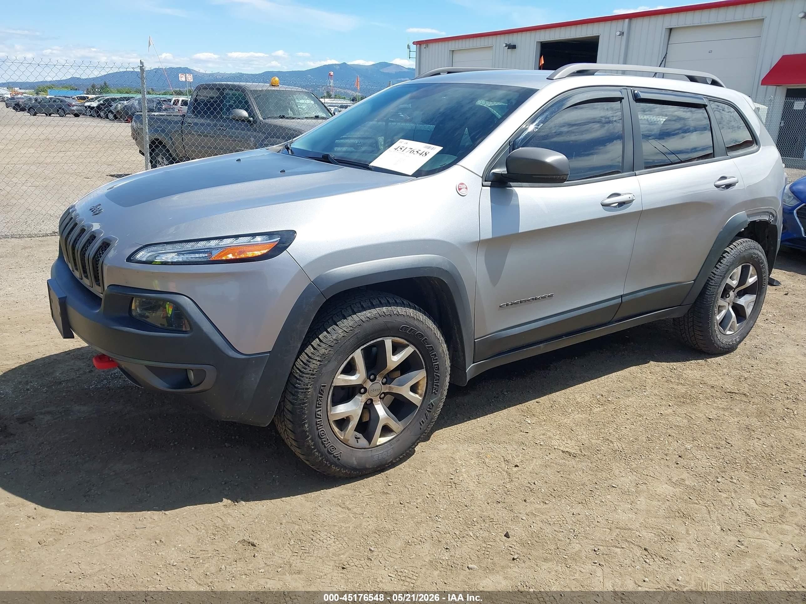 2015 Jeep Cherokee Trailhawk Pewter vin: 1C4PJMBS6FW511154