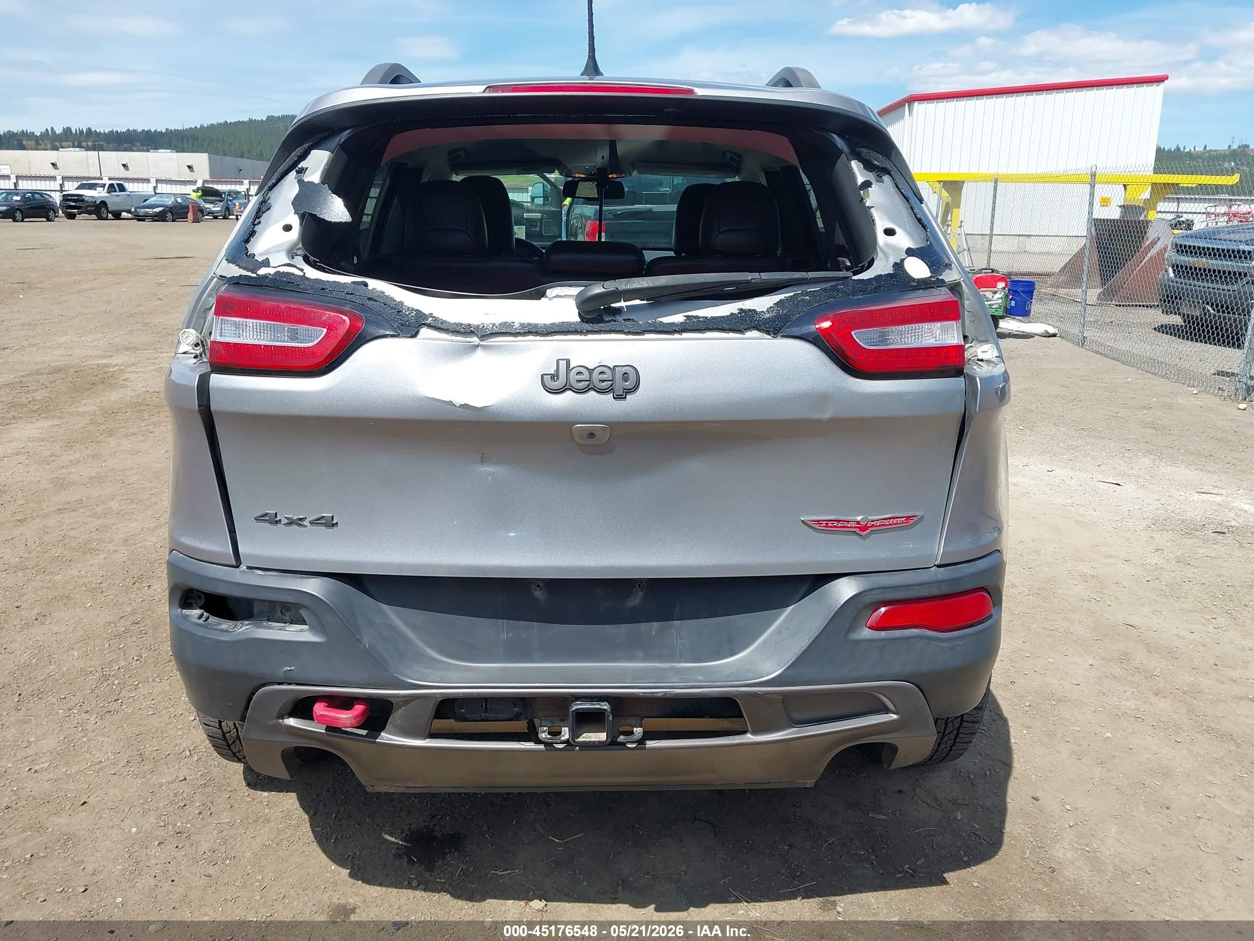 2015 Jeep Cherokee Trailhawk Pewter vin: 1C4PJMBS6FW511154
