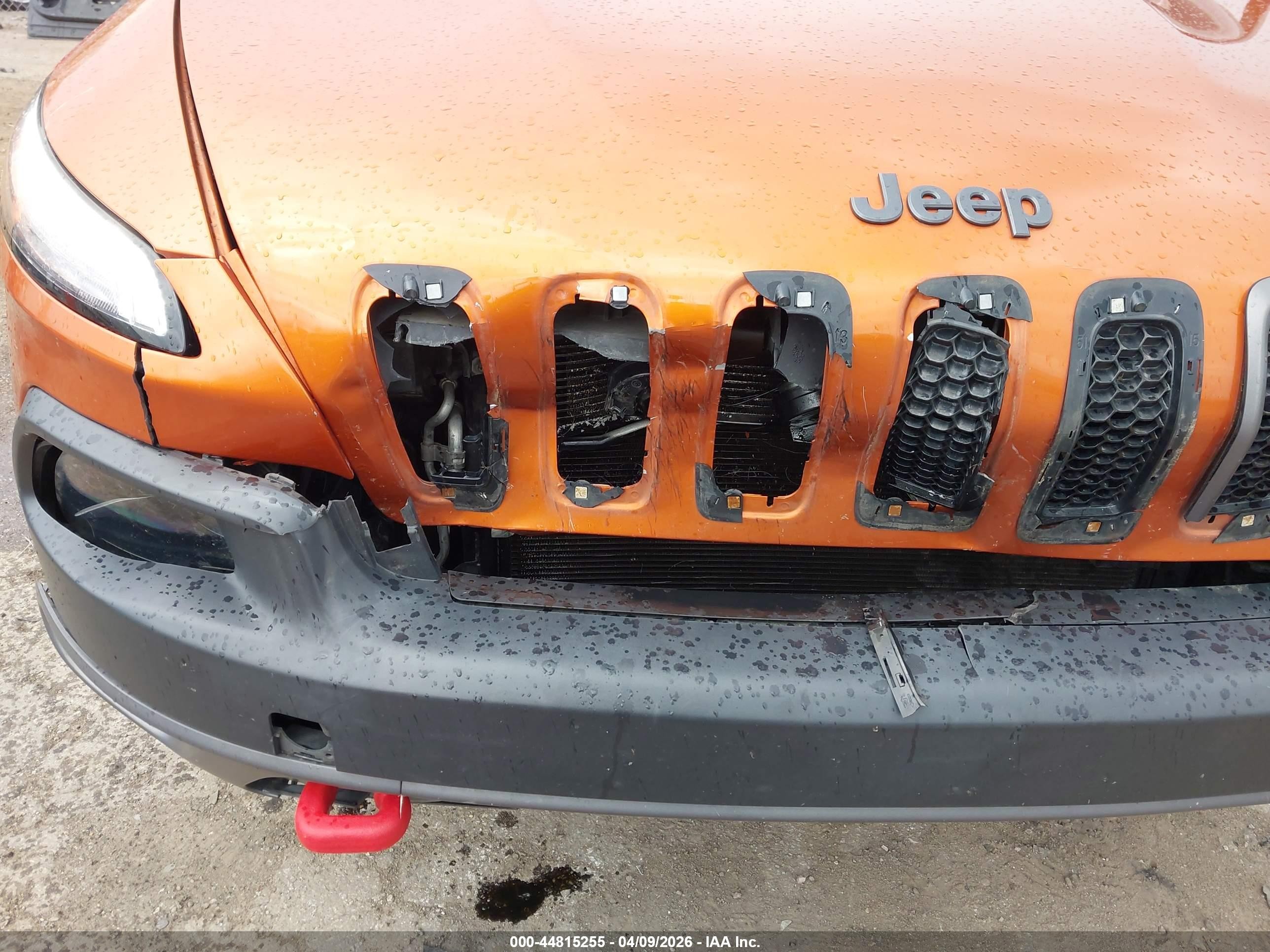 2015 Jeep Cherokee Trailhawk Orange vin: 1C4PJMBS6FW646182