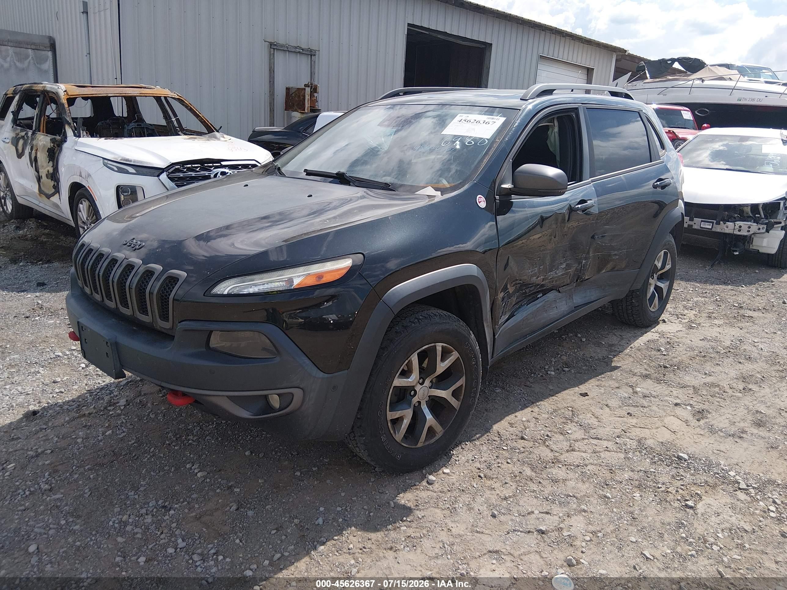 2015 Jeep Cherokee Trailhawk Black vin: 1C4PJMBS6FW716988