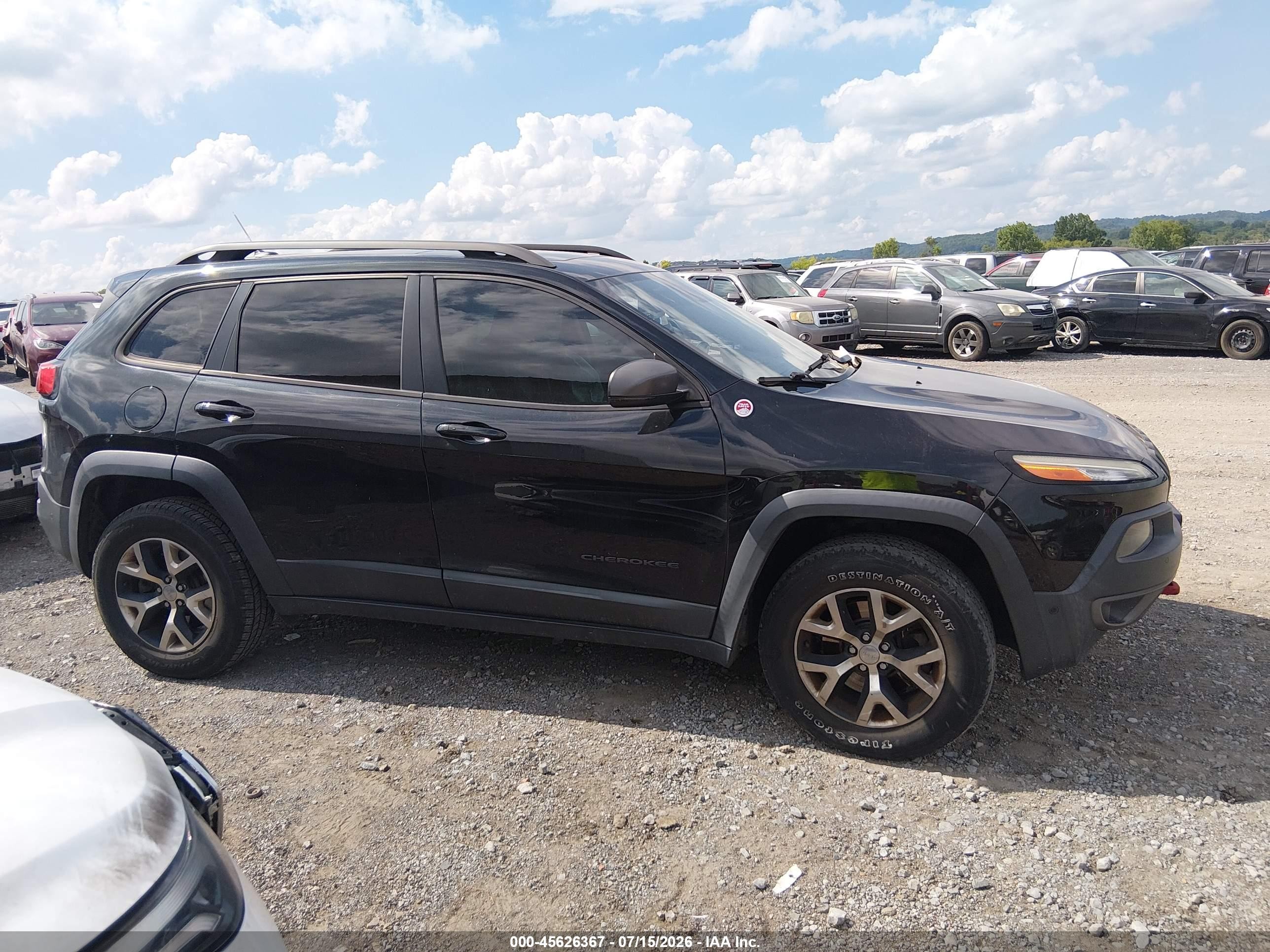 2015 Jeep Cherokee Trailhawk Black vin: 1C4PJMBS6FW716988